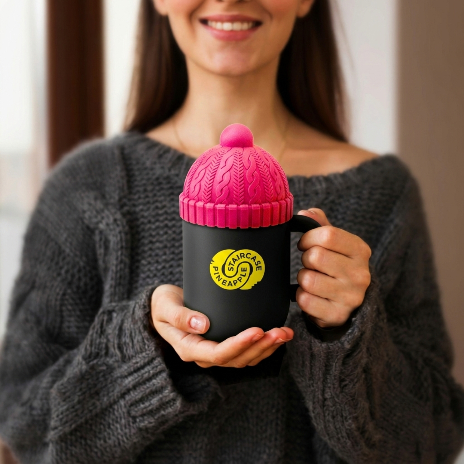 Picture of 12 oz Insulated Mug with Ceramic Coated Interior - Asobu Custom Happy Hats