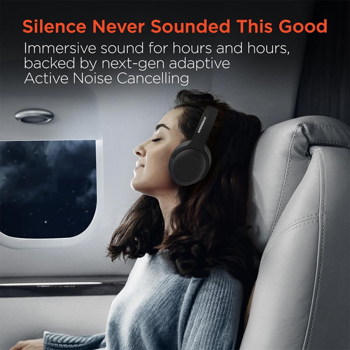 Picture of HyperGear Stealth2 ANC Wireless Noise Cancelling Over-the-Ear Headphones