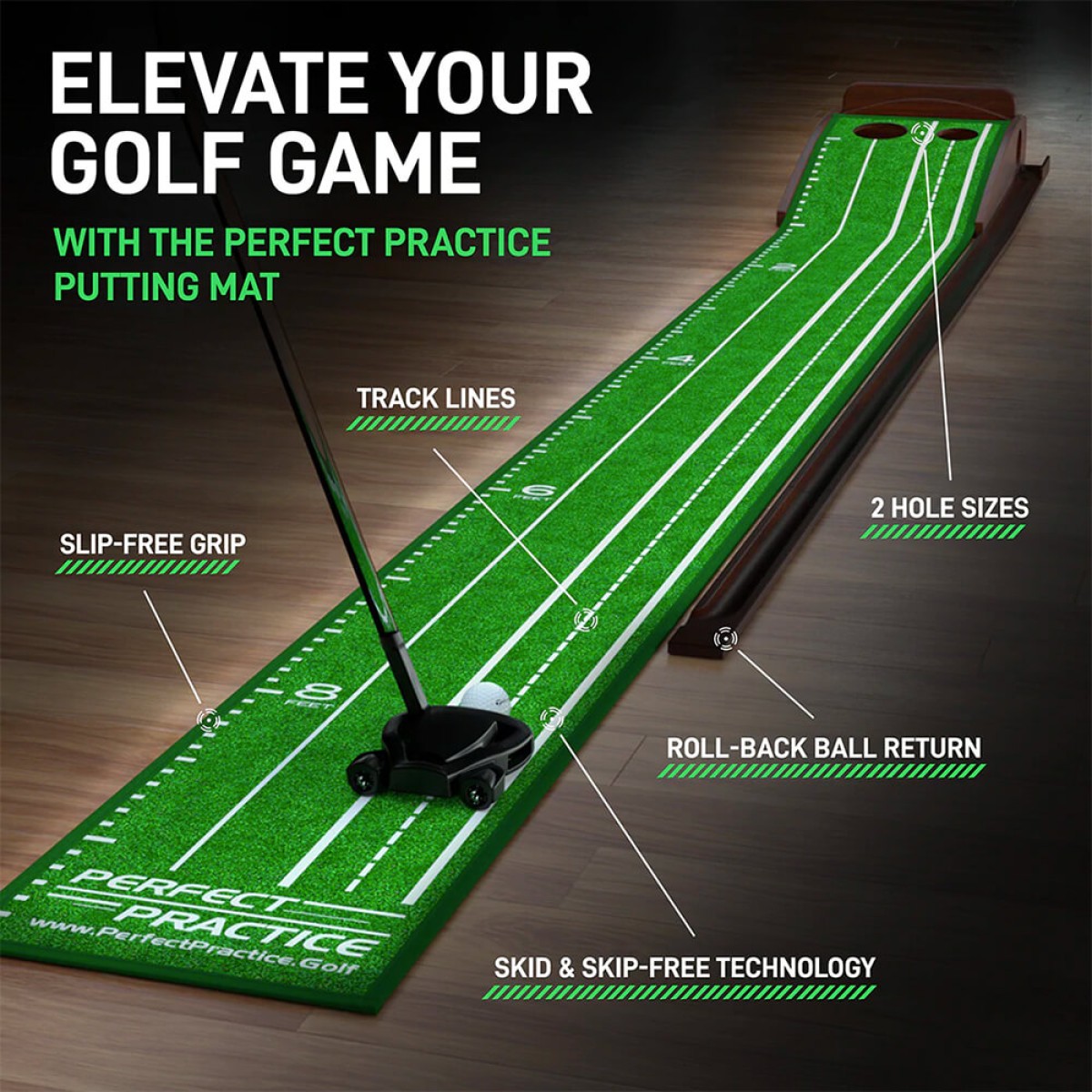 Picture of Perfect Practice Putting Mat - Standard Edition 9.6' FT