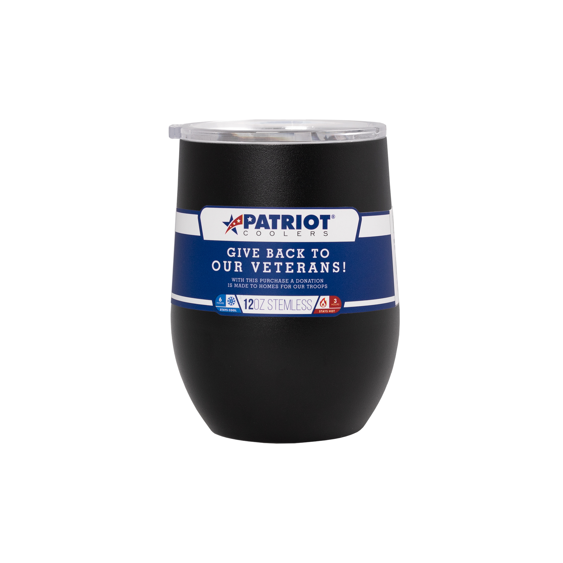 Picture of Patriot 12oz Stemless Tumbler - Black