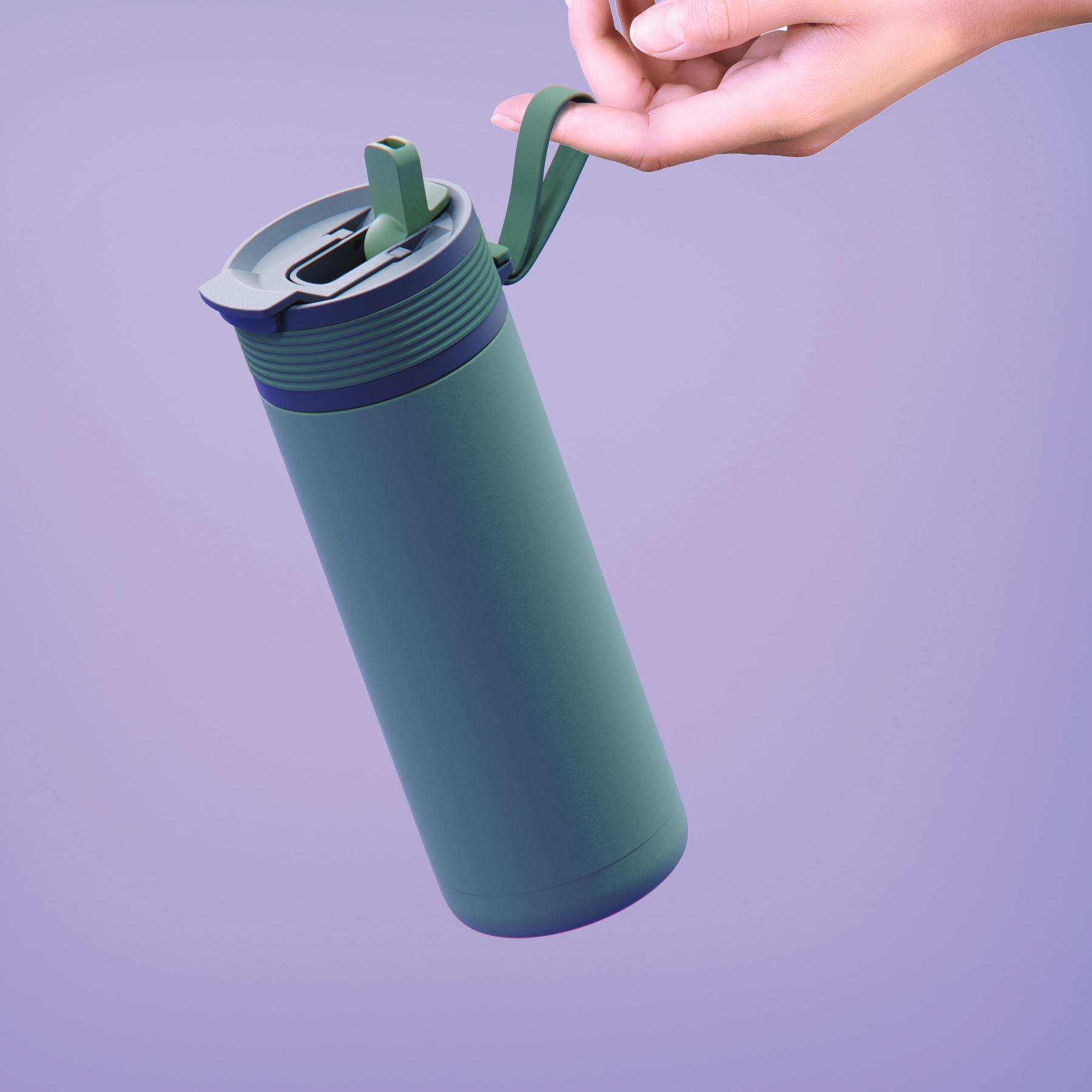 Picture of 20 oz Asobu Aspen Insulated Tumbler with 2-in-1 Lid for Hot and Cold Drinking