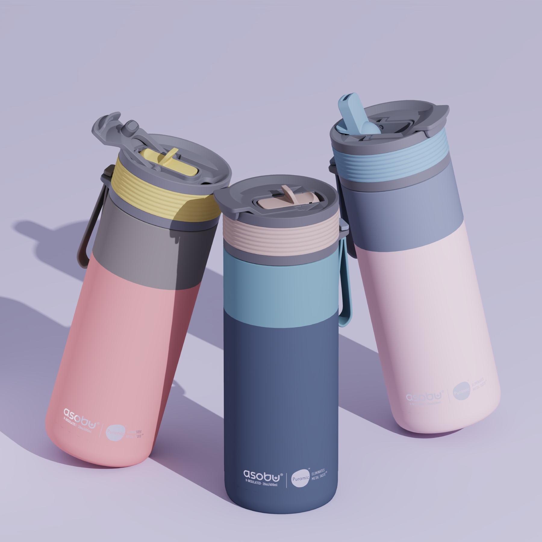 Picture of 20 oz Asobu Aspen Insulated Tumbler with 2-in-1 Lid for Hot and Cold Drinking