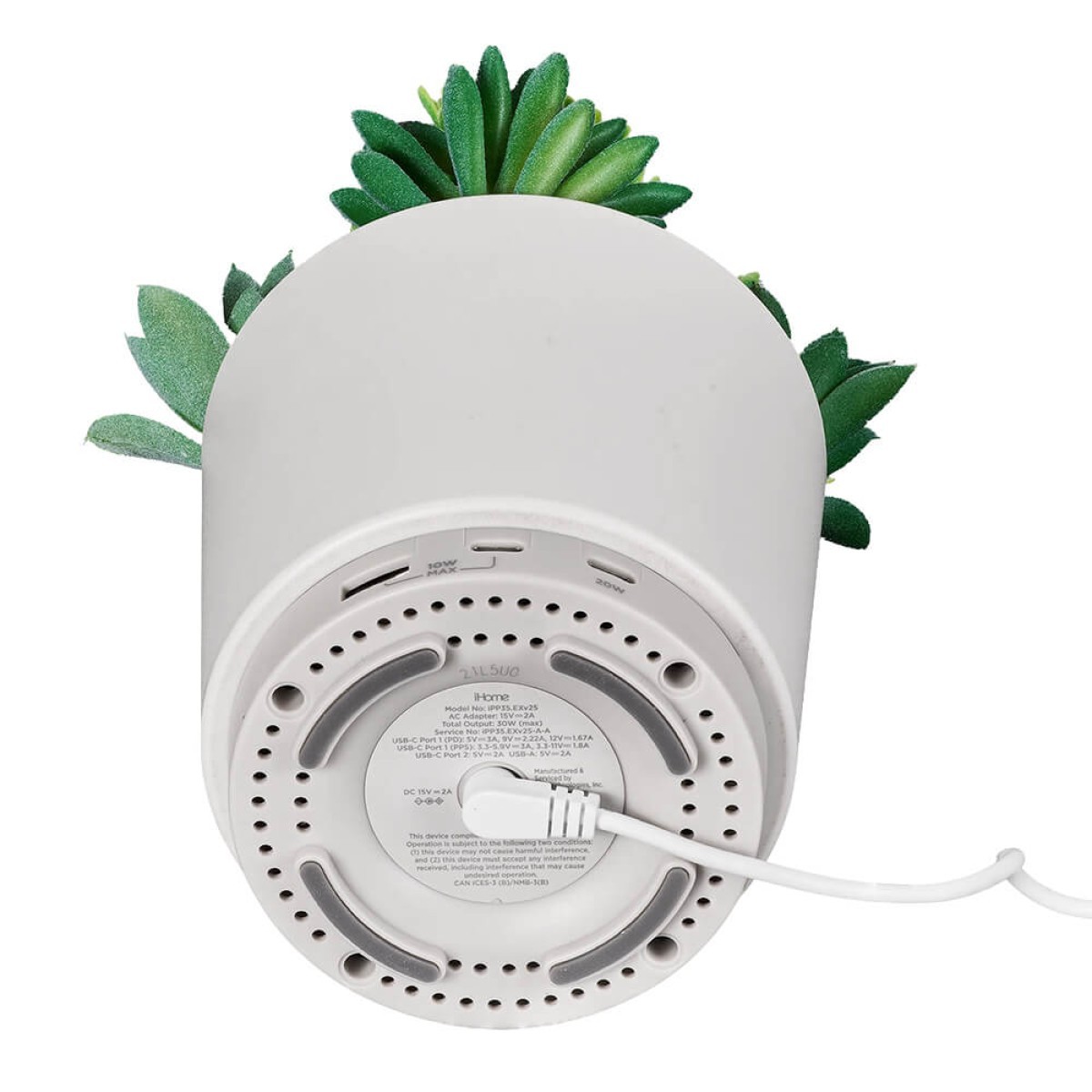 Picture of iHome PowerPlant USB Charging Station, Faux Succulent with USB Charger