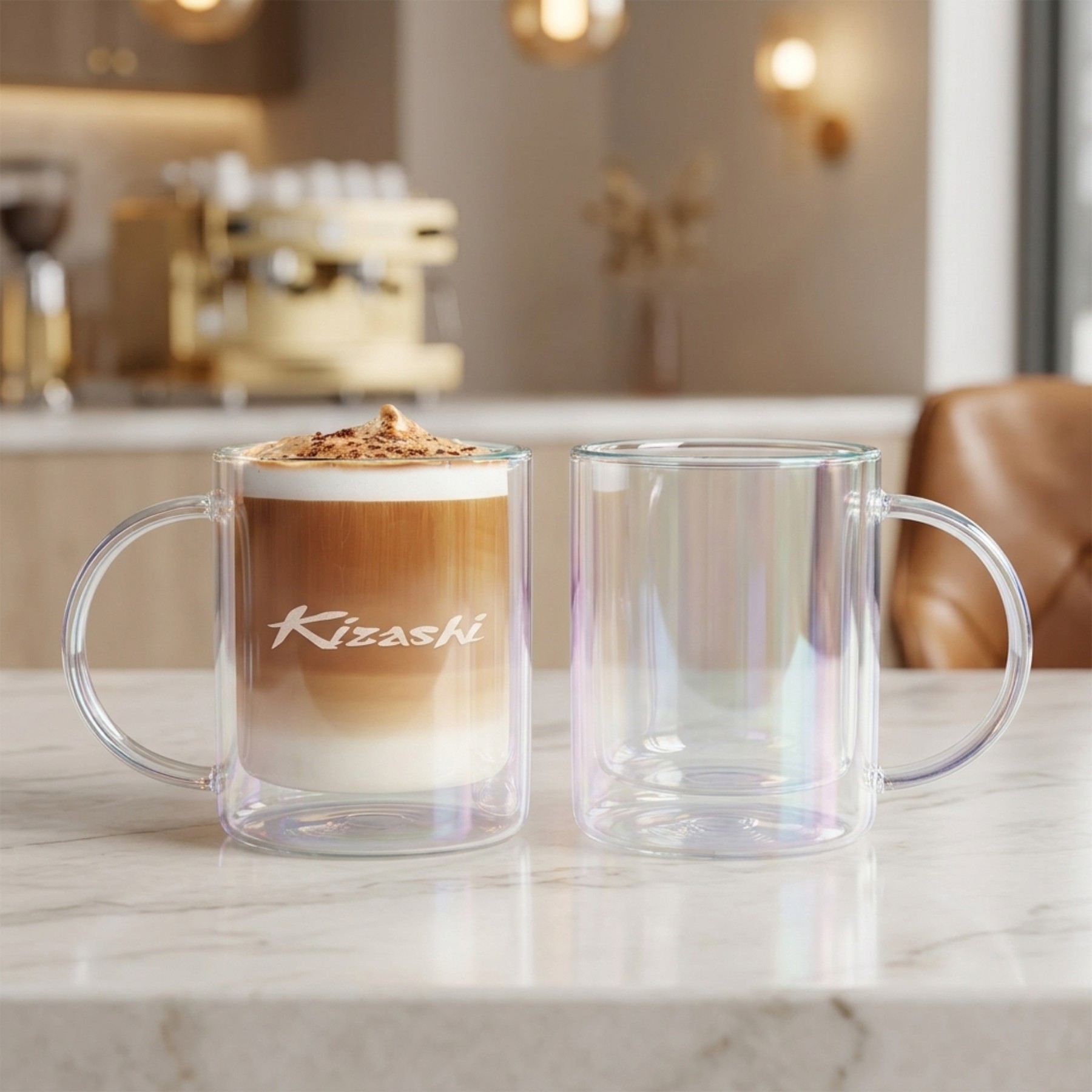Picture of 12 oz Asobu Iridescent Glass Coffee Mug