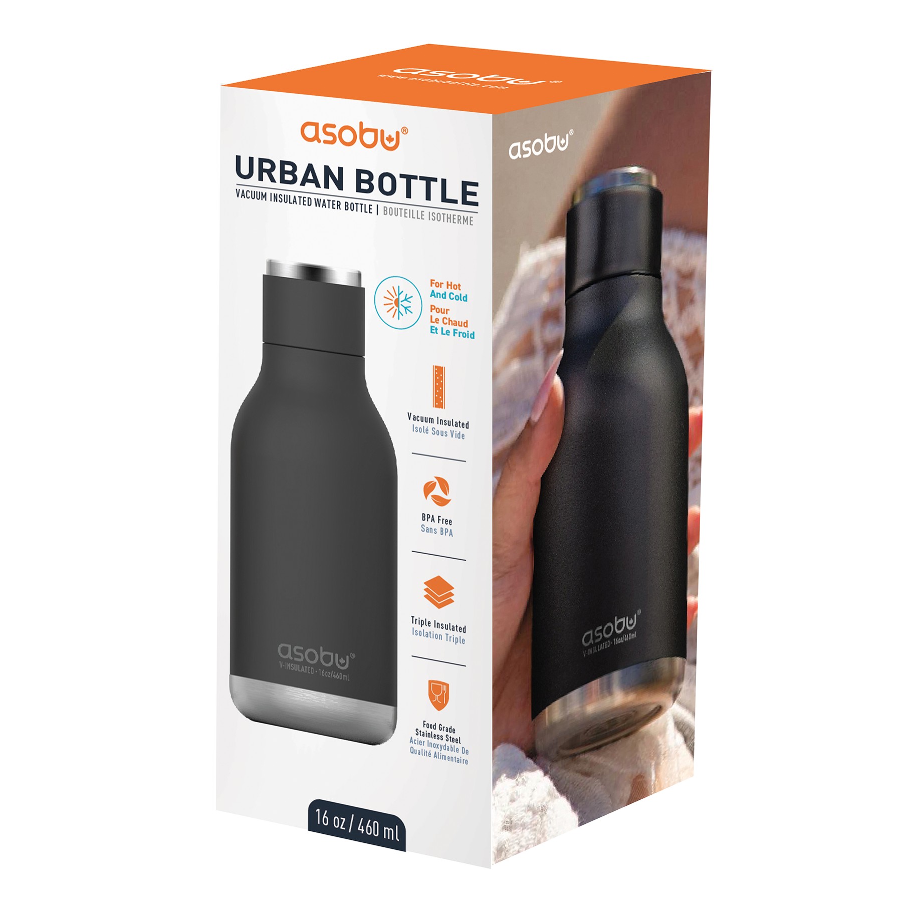 Picture of 16 oz Asobu Urban Vacuum Insulated Water Bottle