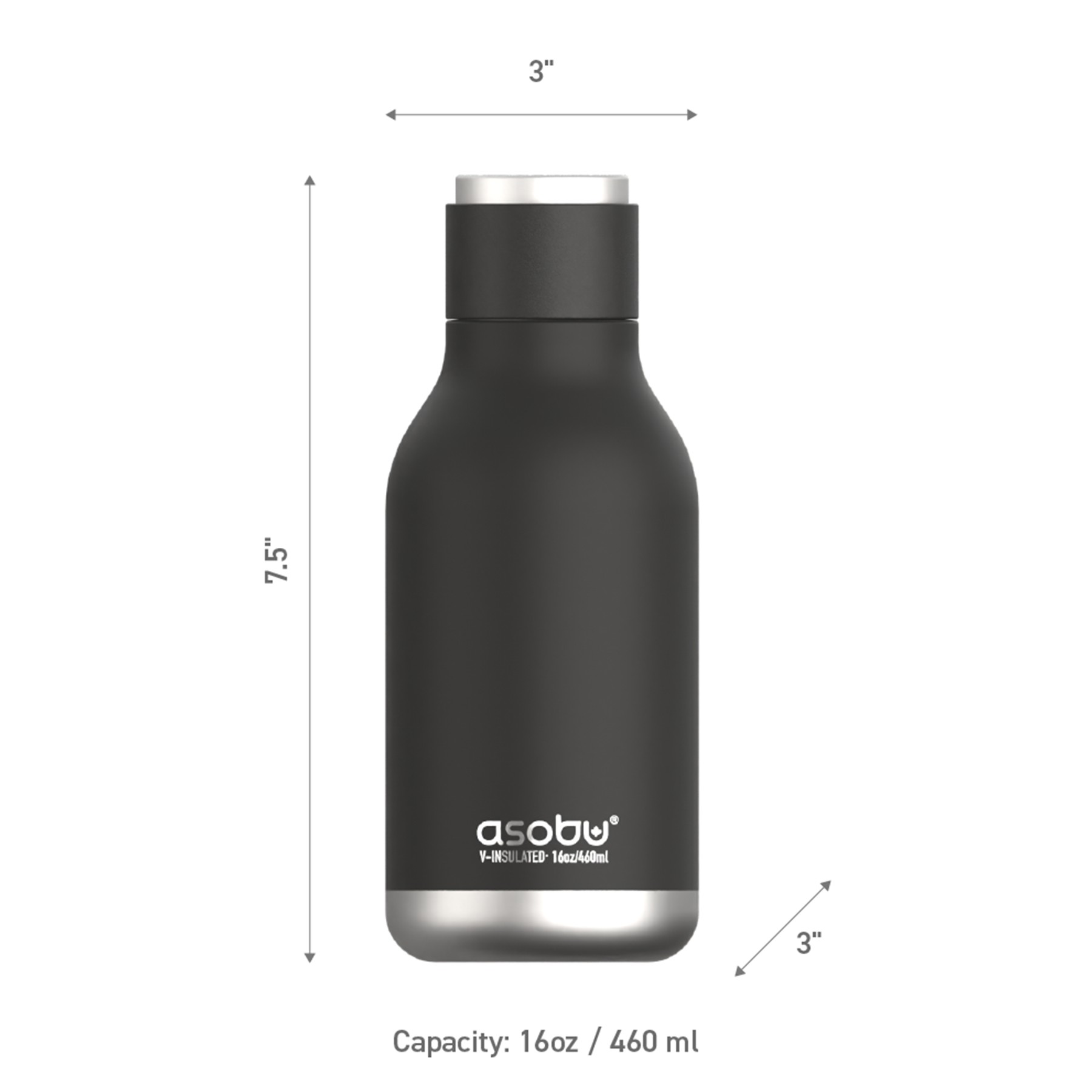 Picture of 16 oz Asobu Urban Vacuum Insulated Water Bottle
