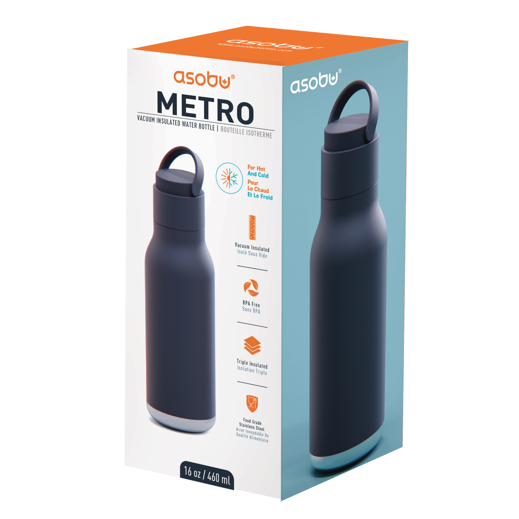 Picture of 22 oz Asobu Metro Bottle with Removable Straw