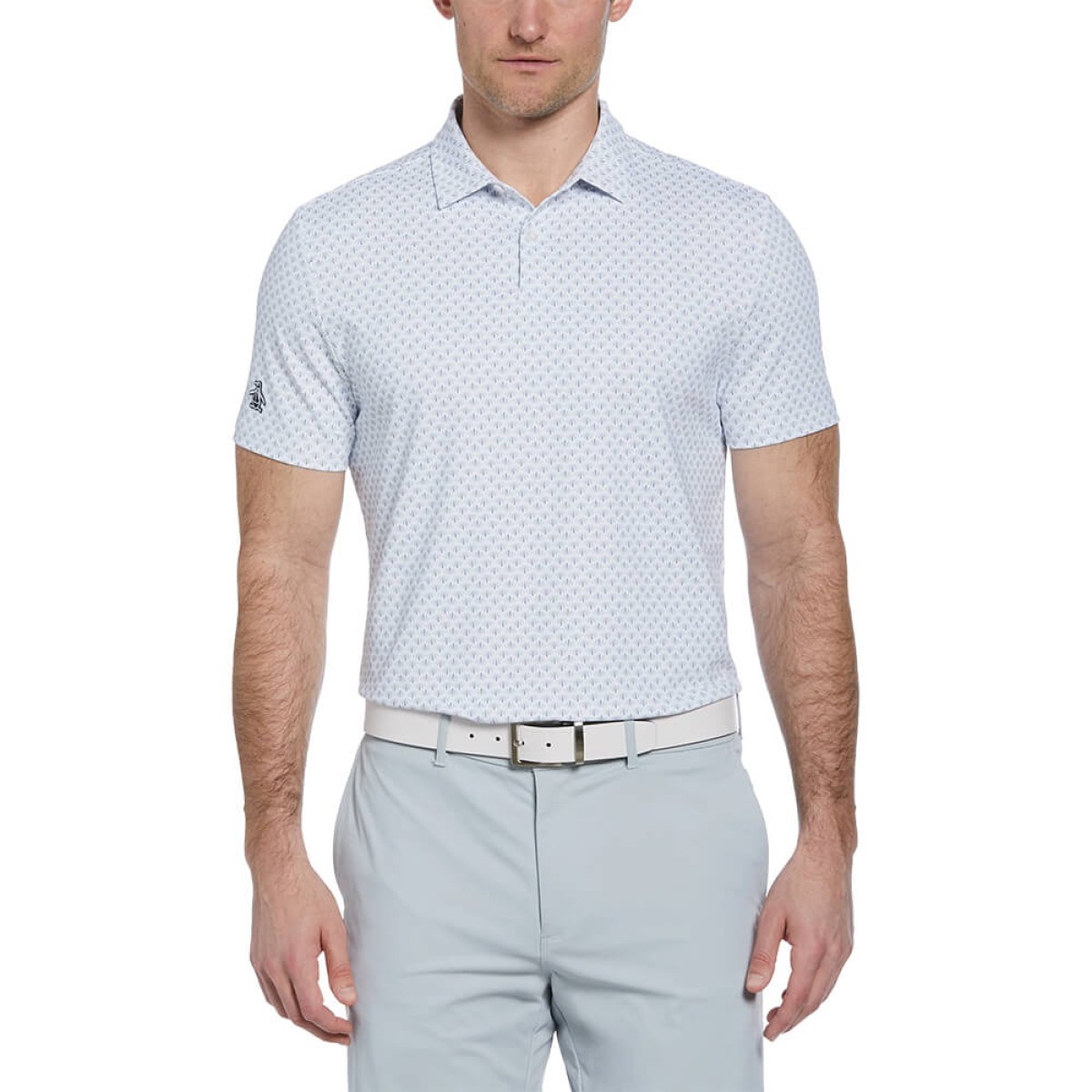 Picture of Penguin Retro Geo Print Men's Polo