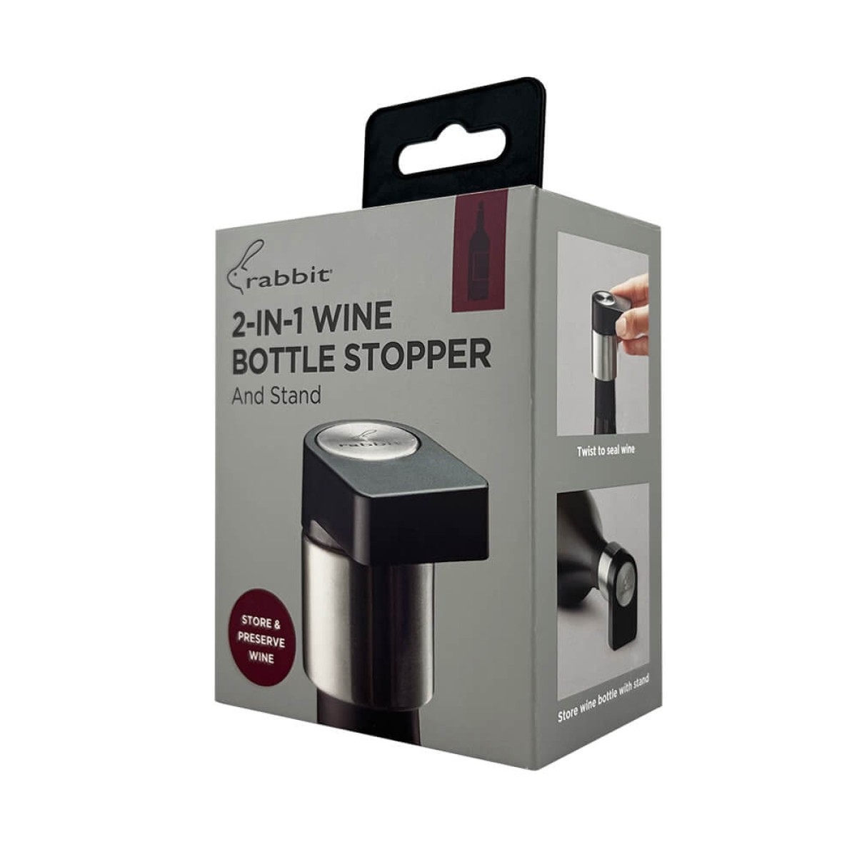 Picture of Rabbit Wine Bottle Stopper and Stand