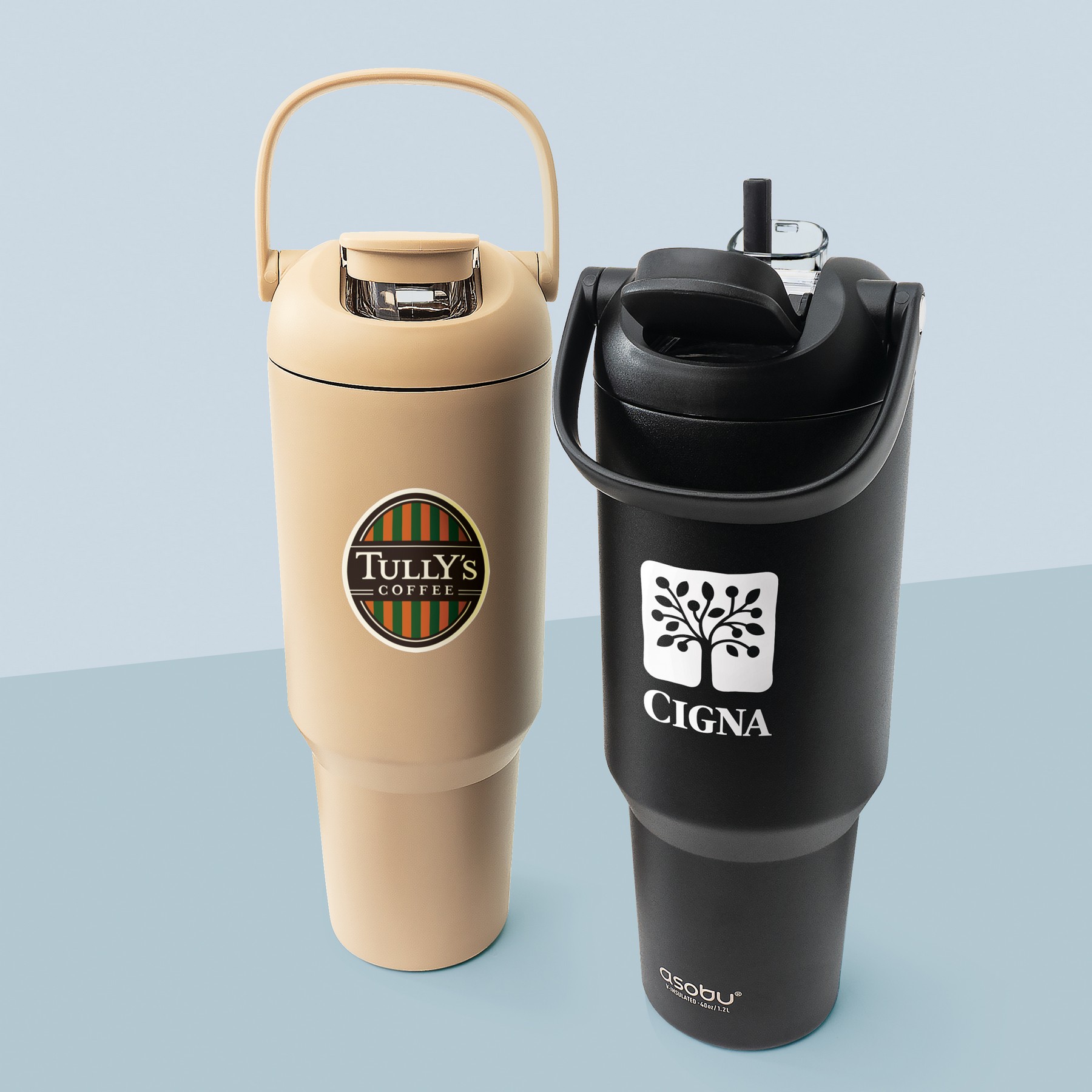 Picture of 40 oz Asobu Glacier Vacuum Insulated Bottle with Handle