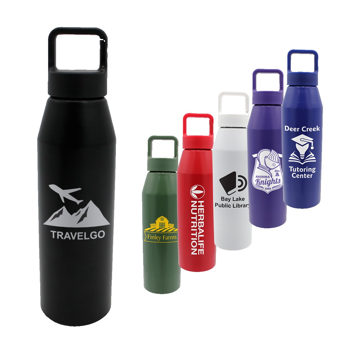 Picture of 25 oz. Recycled Aluminum Bottle with Carabiner Lid