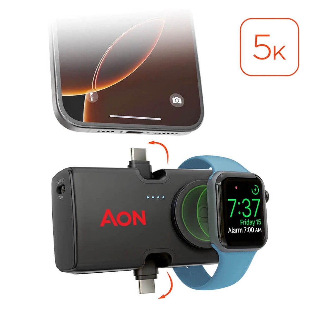 Picture of HyperGear Power Pack Nano Ultra-Mini Power Bank with Built-In Apple Watch Charger