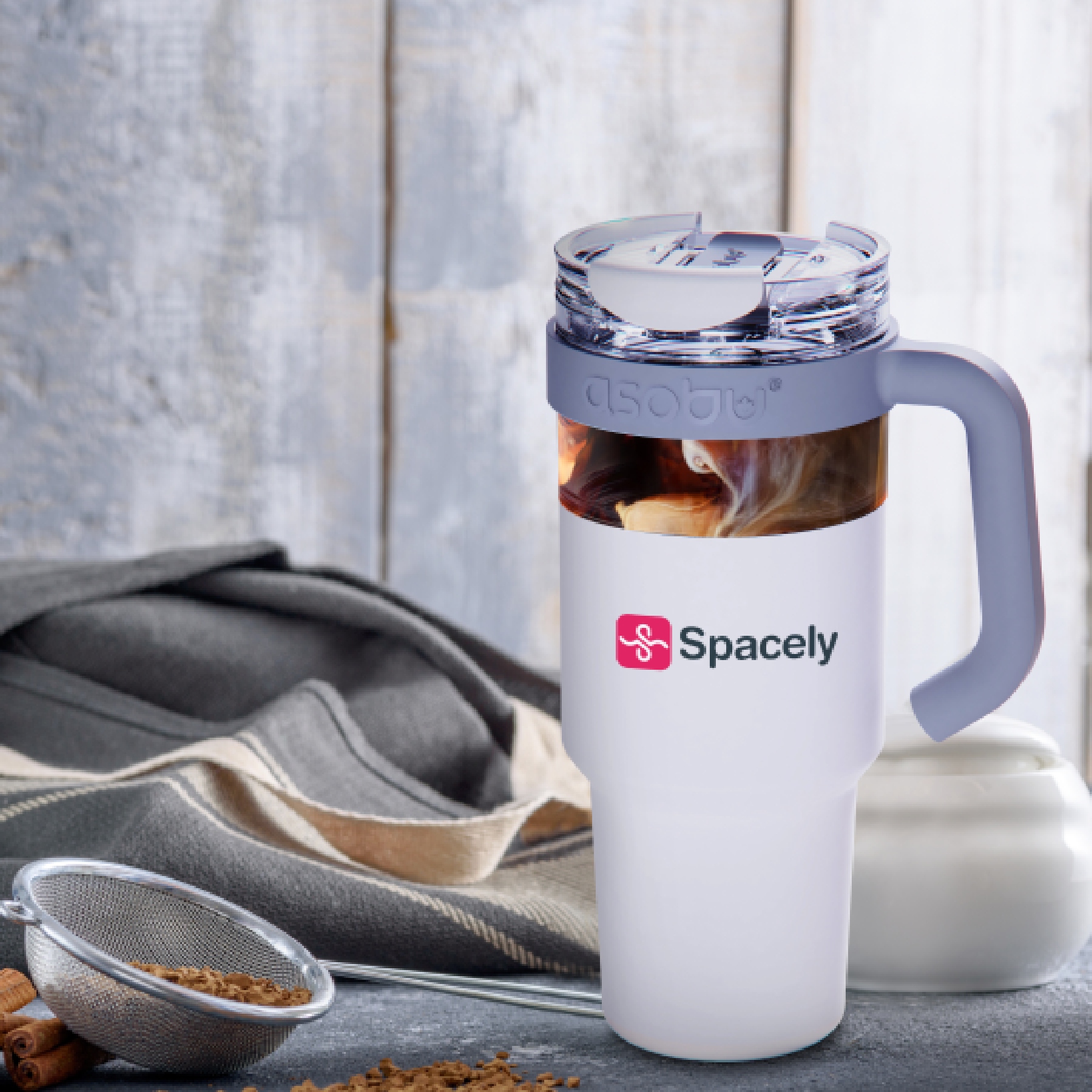 Picture of 34 oz Asobu Explorer See-Through Mug with Detachable Base