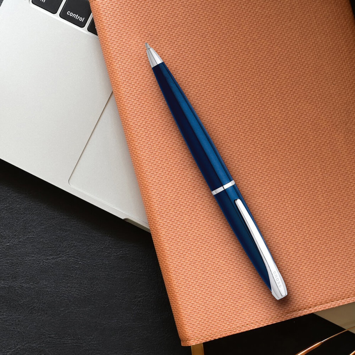 Picture of Cross ATX® Translucent Blue Lacquer Ballpoint Pen