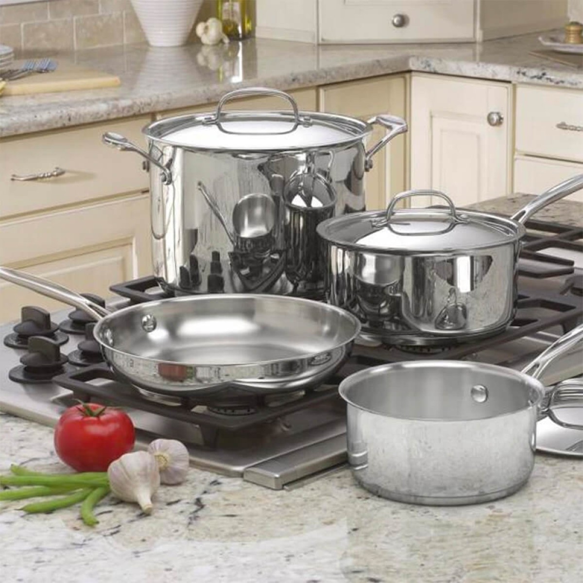 Picture of Cuisinart 7 pcs Chef's Classic Stainless Cookware Set