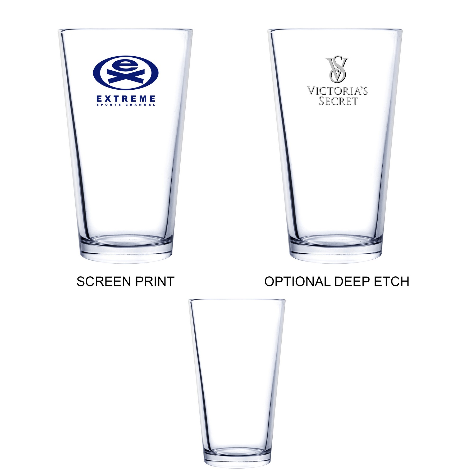 Picture of 16 oz Pilsner Selection Beer Glass (Deep Etch)