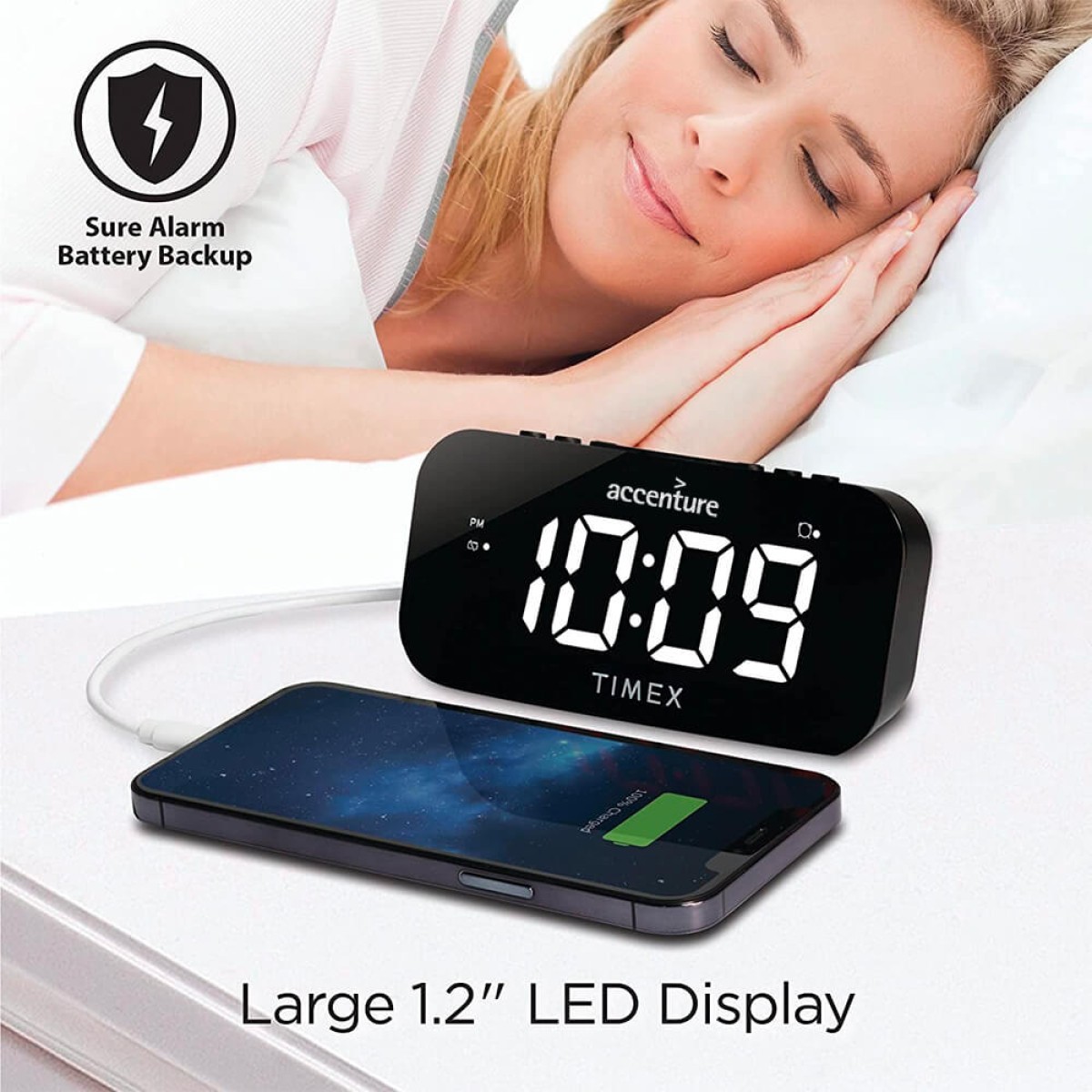 Picture of Timex Dual Alarm Clock With Jumbo Display and Usb Charging
