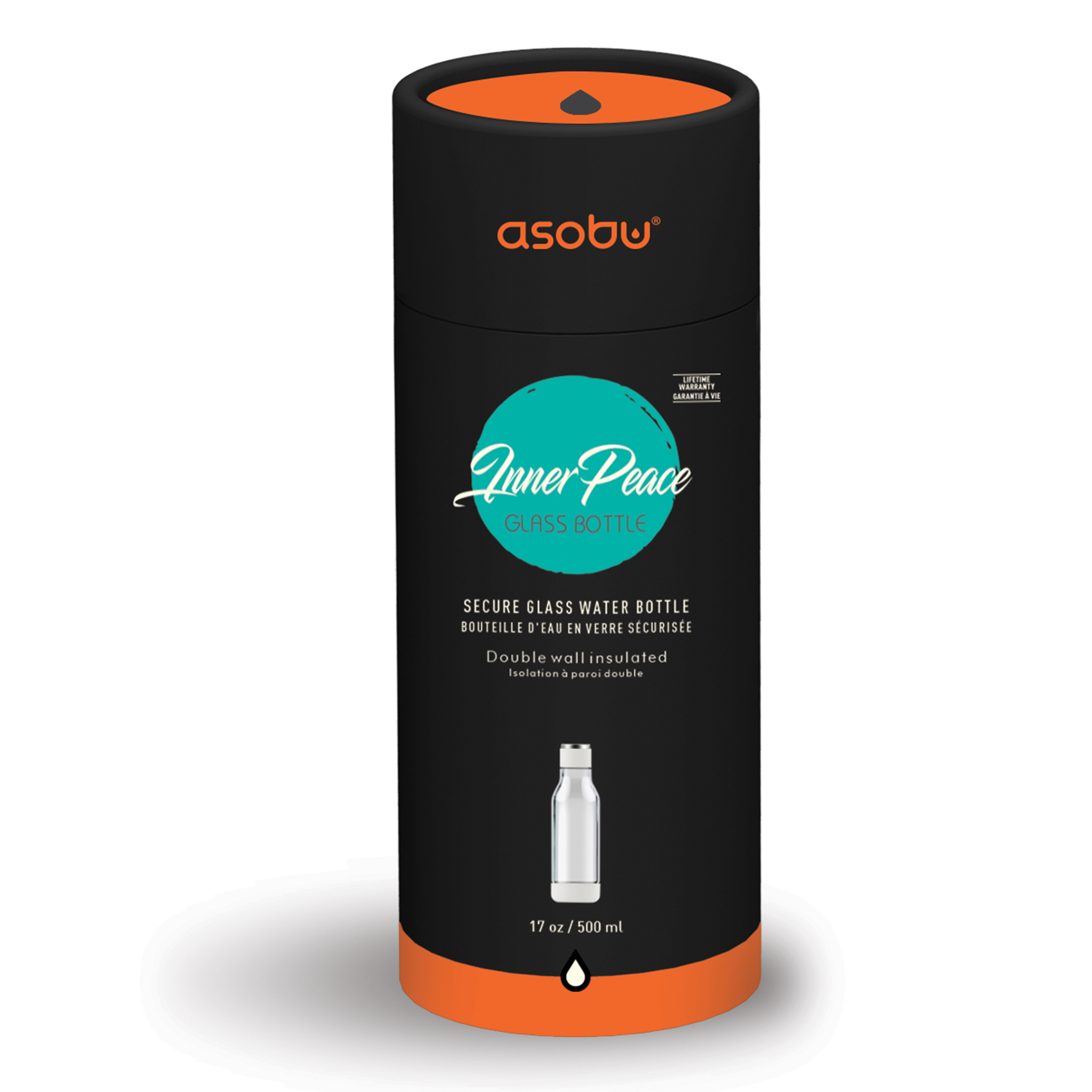 Picture of 17 oz Asobu Inner Peace Glass Water Bottle