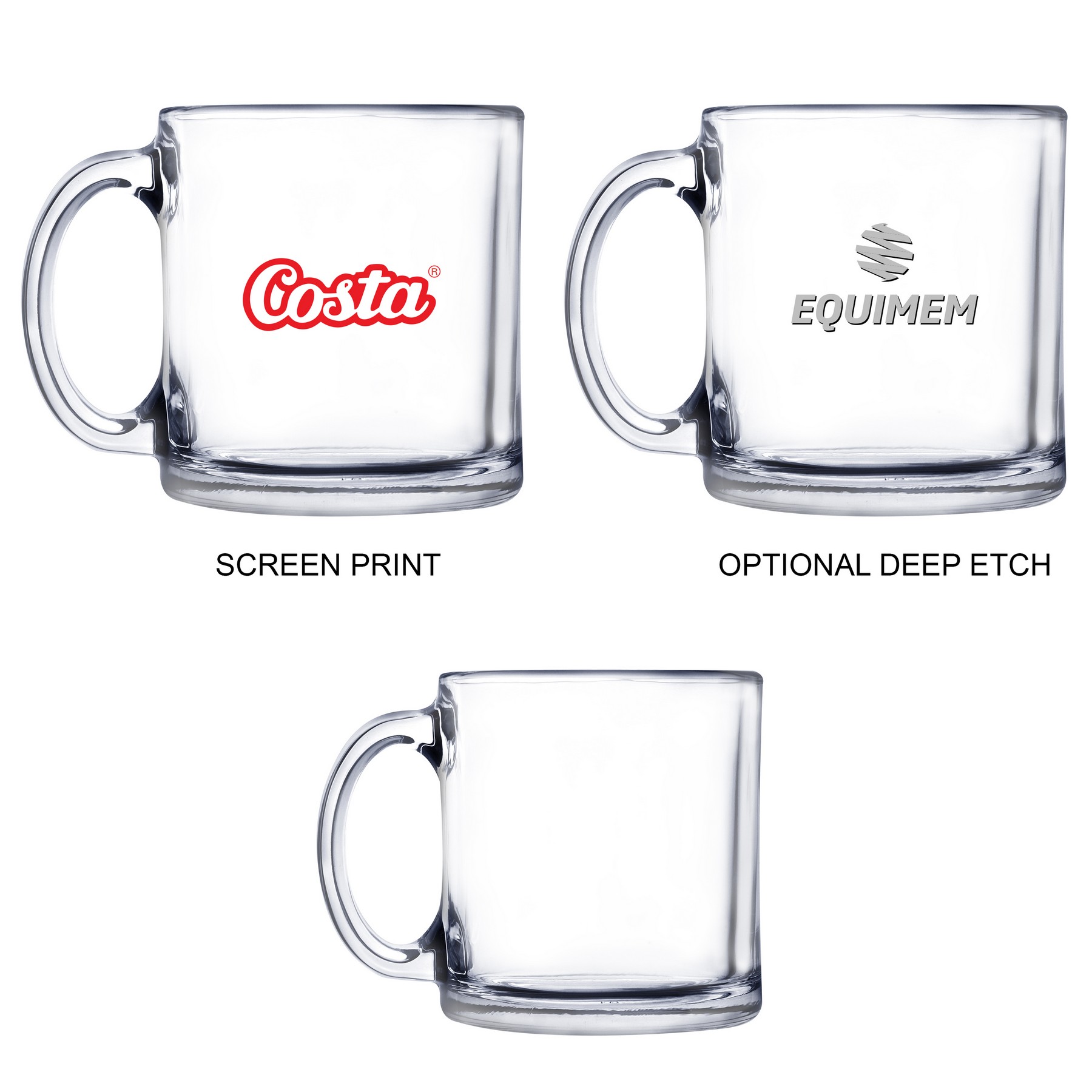 Picture of 13 oz Warm Beverage Glass Mug (Deep Etch)