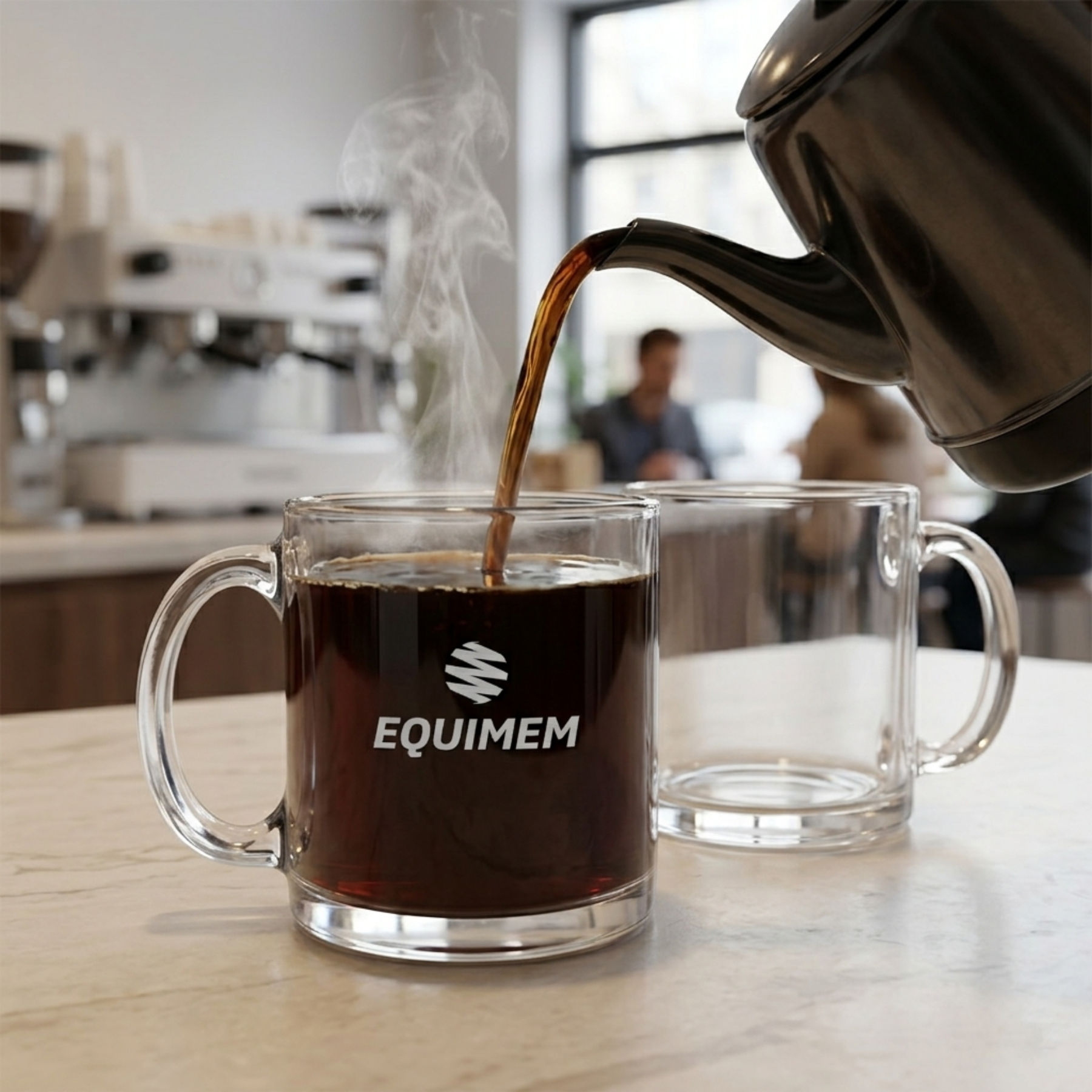 Picture of 13 oz Warm Beverage Glass Mug (Deep Etch)