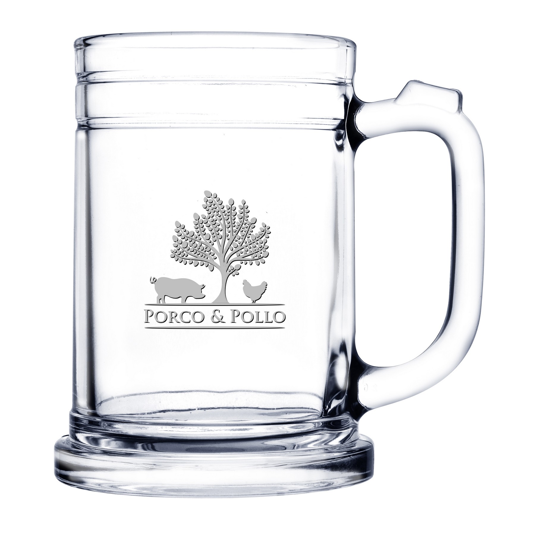 Picture of 16 oz Glass Beer Mug (Deep Etch)