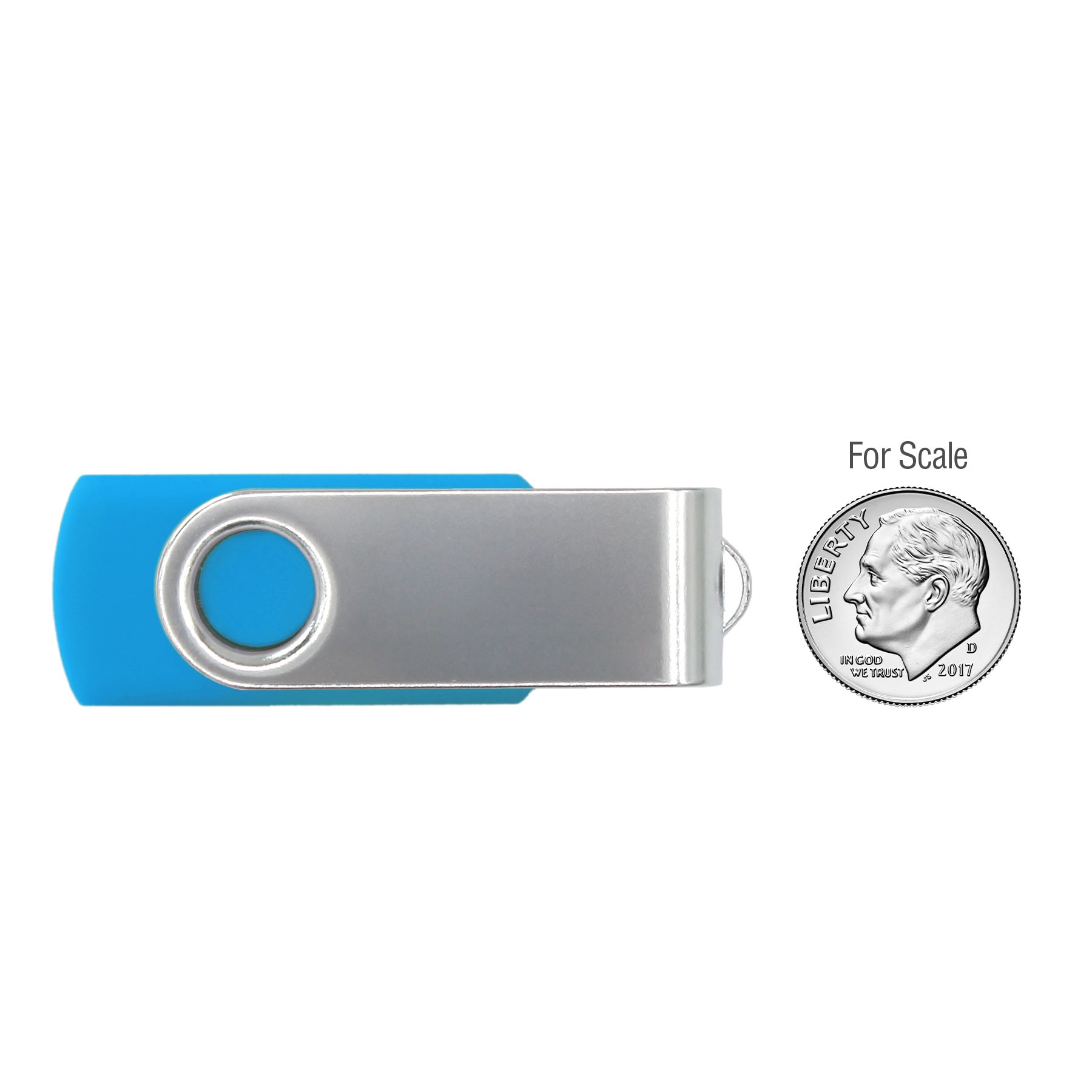 Picture of iClick® Silver Swivel USB Flash Drive 16GB