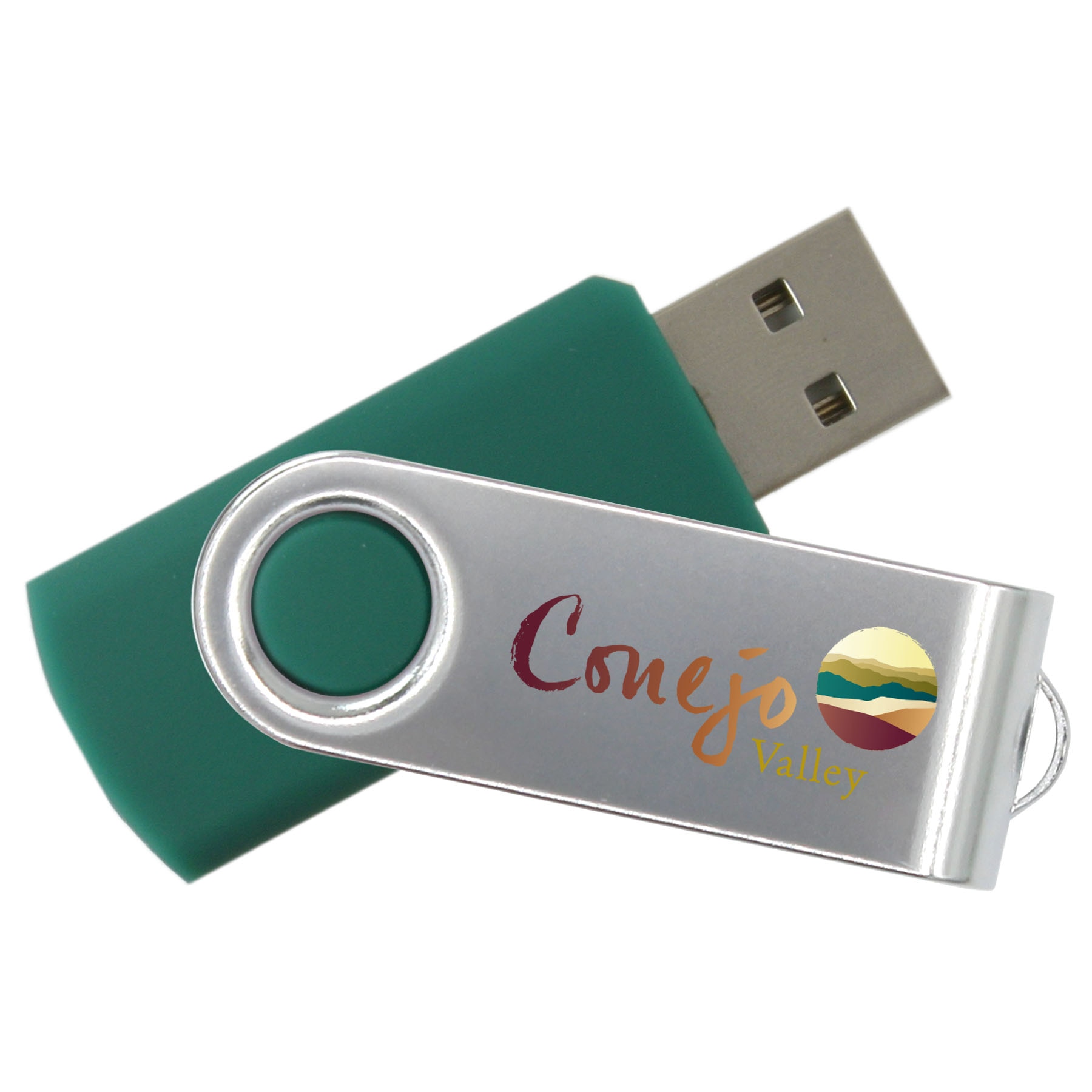 Picture of iClick® Silver Swivel USB Flash Drive 16GB