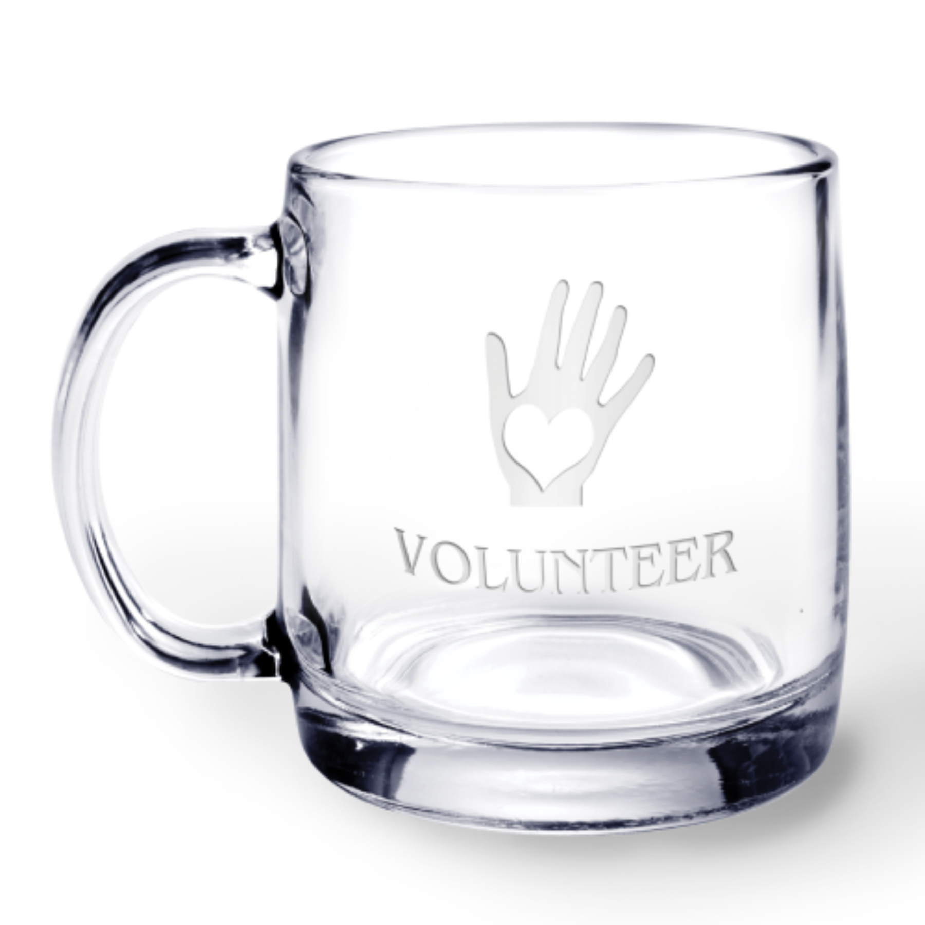 Picture of 13 oz Glass Coffee Mug (Deep Etch)