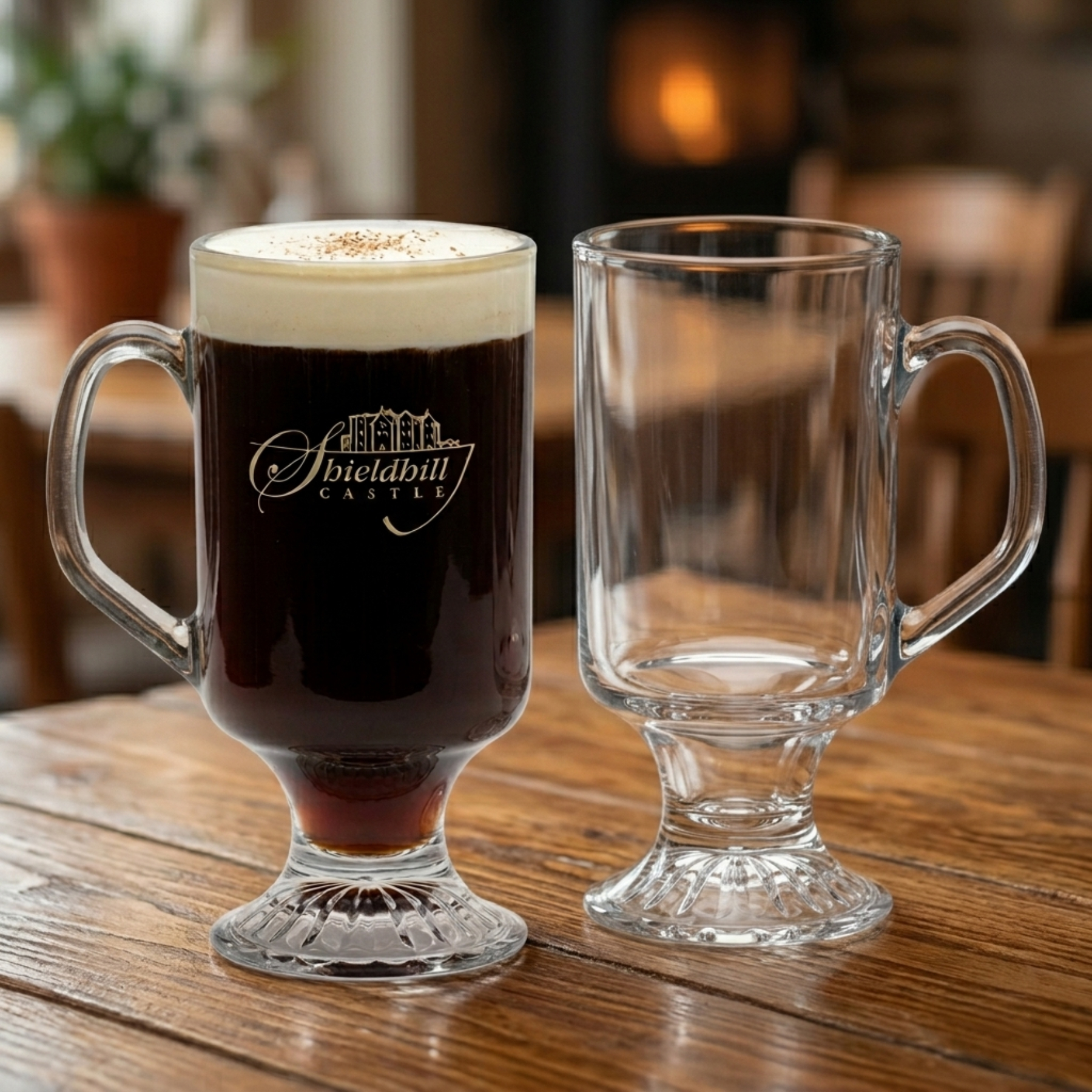 Picture of 10 oz Glass Irish Coffee Mug (Deep Etch)