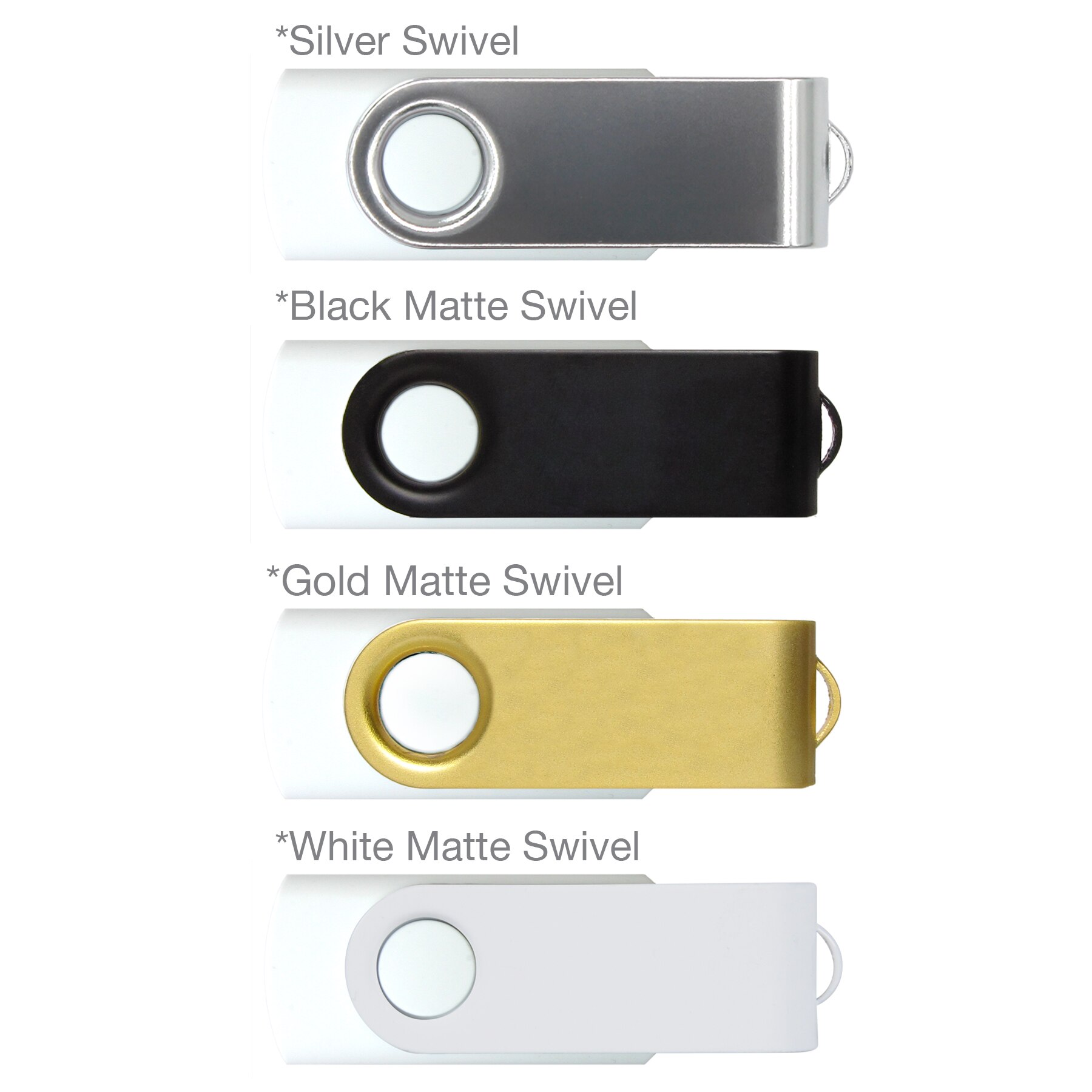 Picture of iClick® Silver Swivel USB Flash Drive 32GB