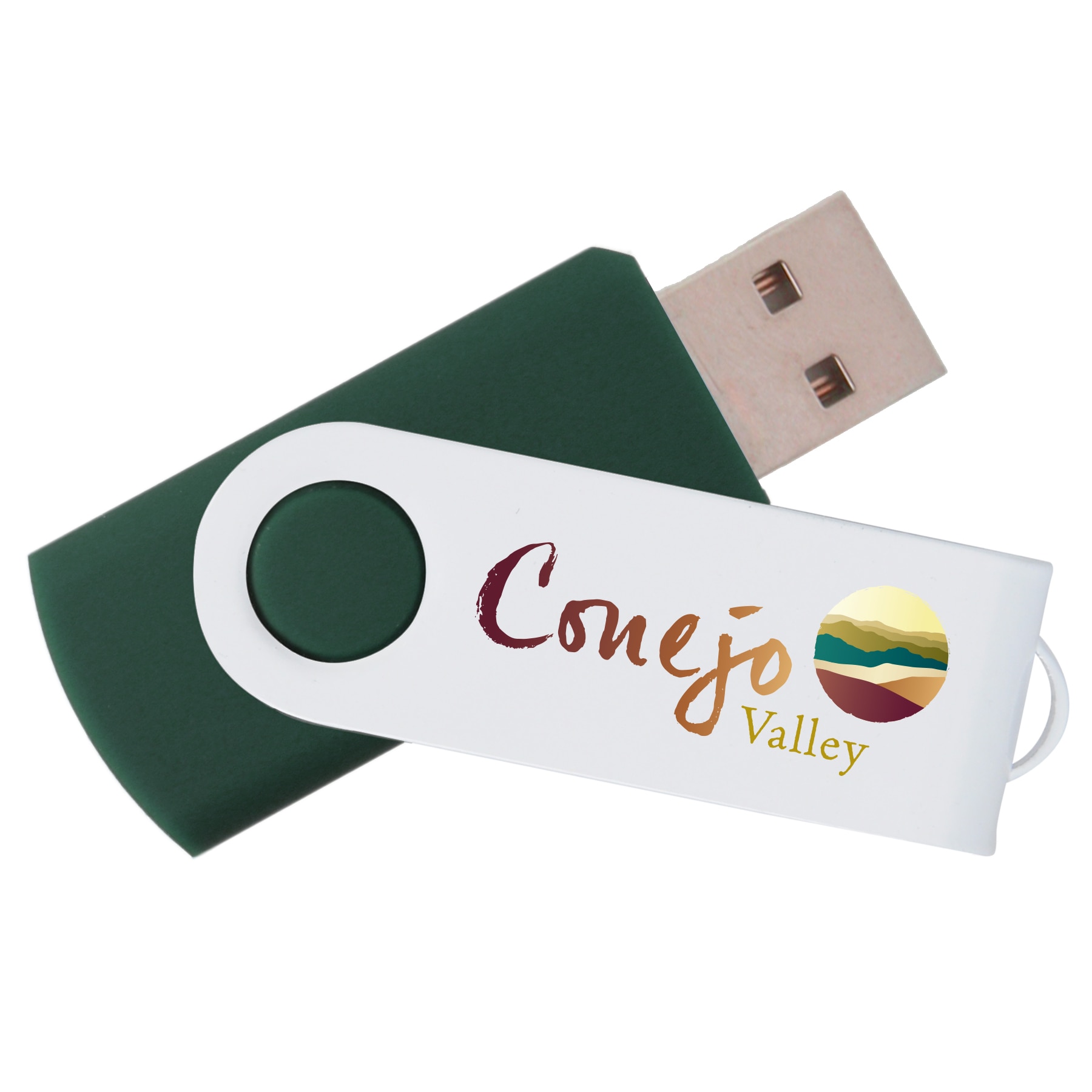 Picture of iClick® White Swivel USB Flash Drive 4GB