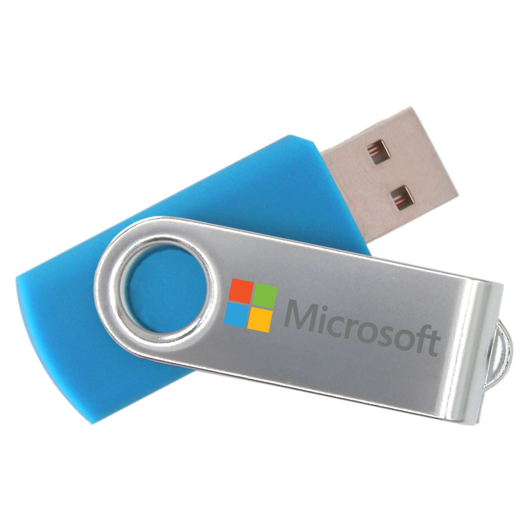 Picture of iClick® 3.0 Silver Swivel USB Flash Drive 8GB