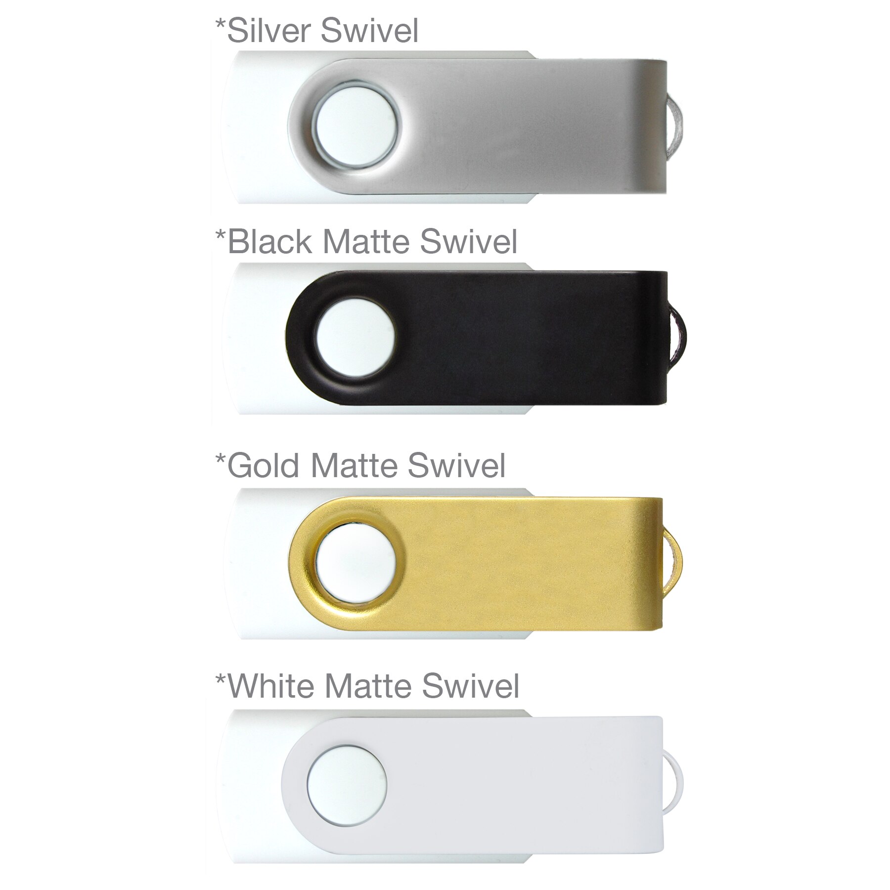 Picture of iClick® 3.0 Silver Swivel USB Flash Drive 8GB