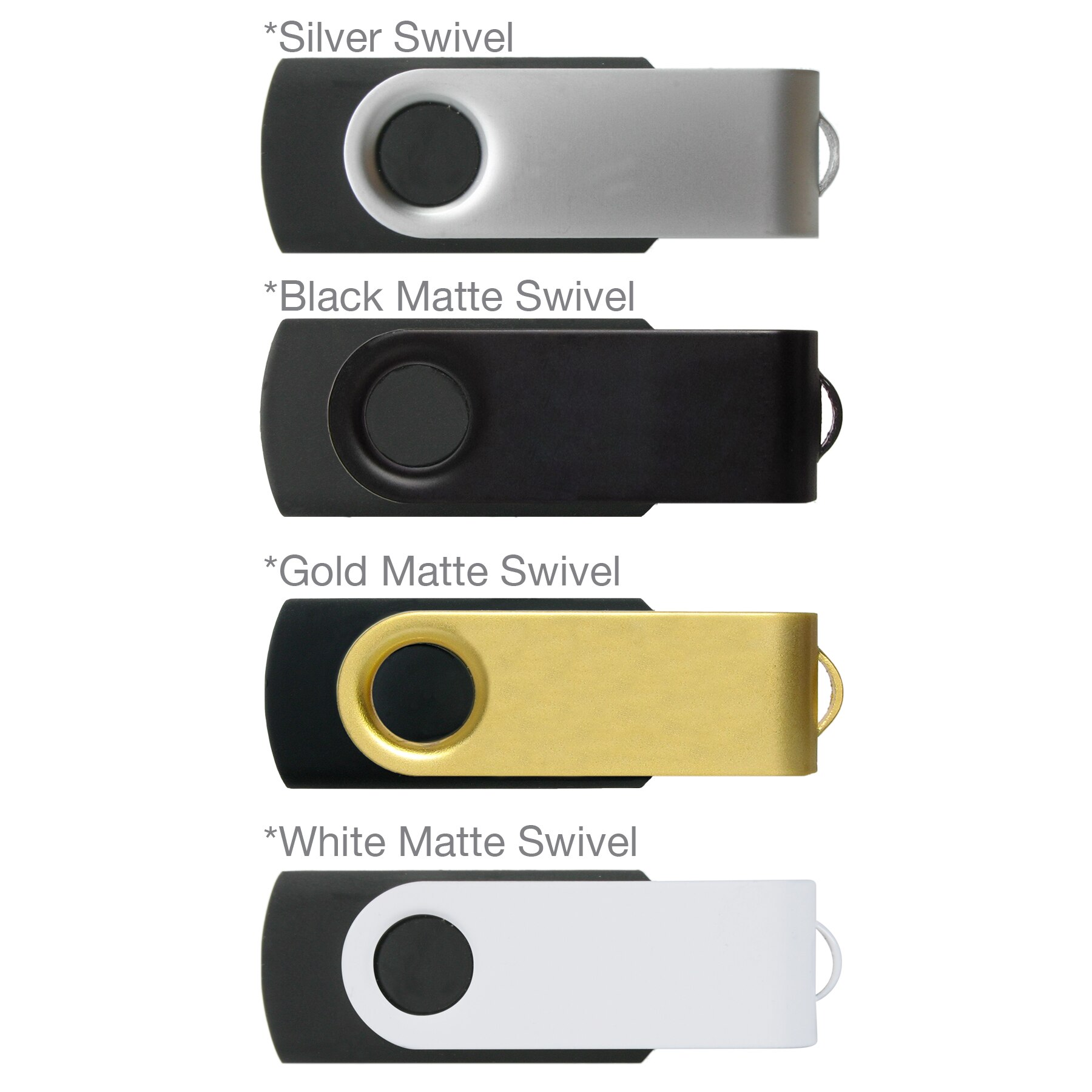 Picture of iClick® 3.0 Silver Swivel USB Flash Drive 16GB
