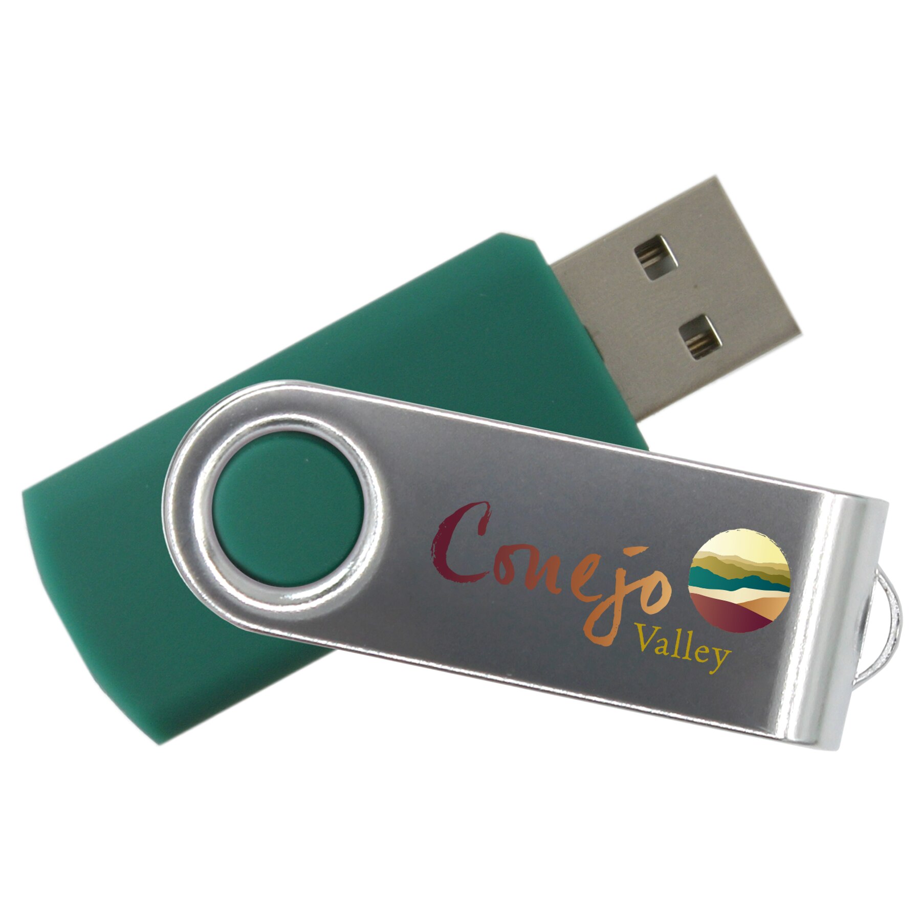 Picture of iClick® Silver Swivel USB Flash Drive 64GB