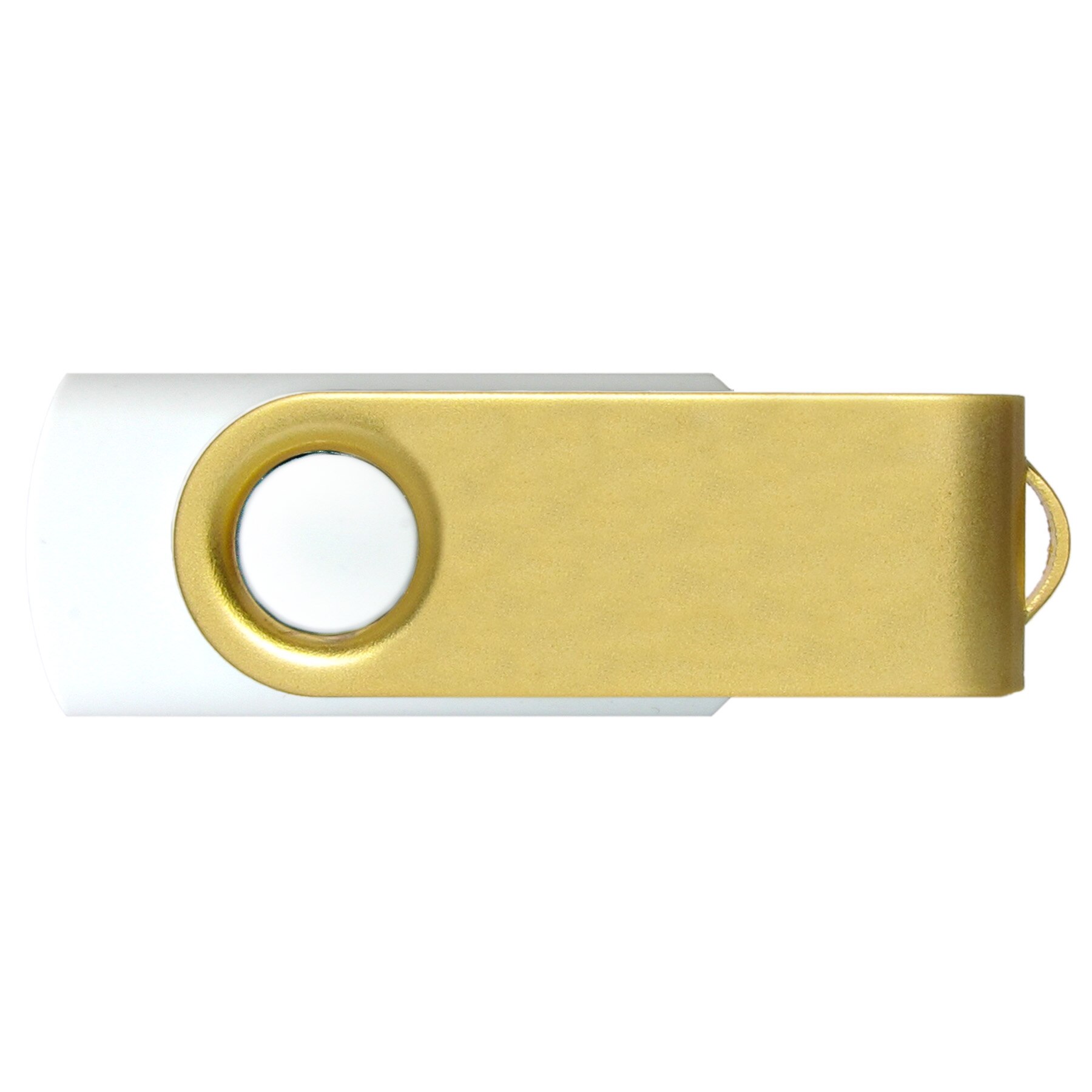 Picture of iClick® Gold Swivel USB Flash Drive 4GB