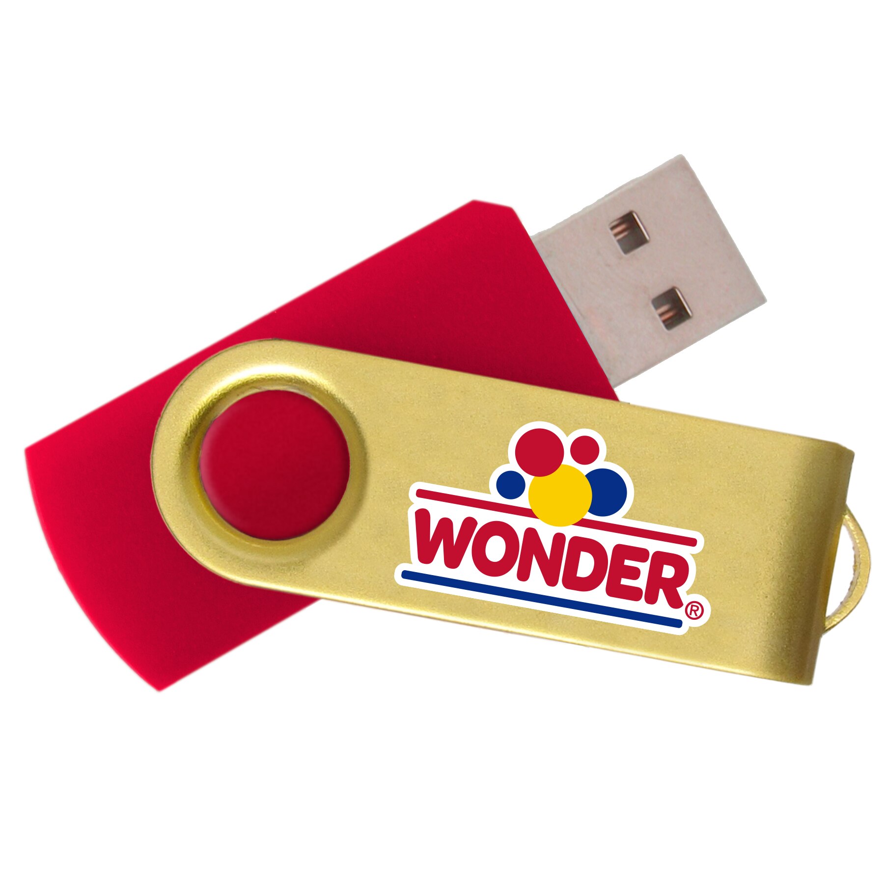 Picture of iClick® 3.0 Gold Swivel USB Flash Drive 16GB