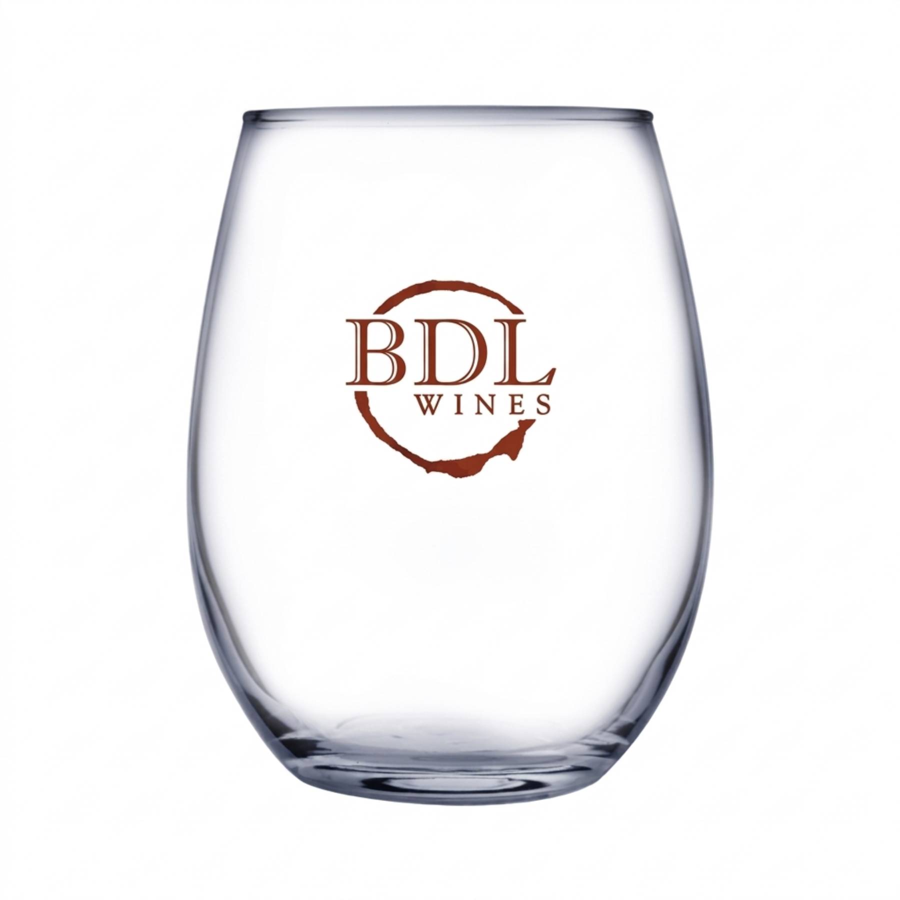 Picture of 17 oz Stemless White Wine Glass (Deep Etch)