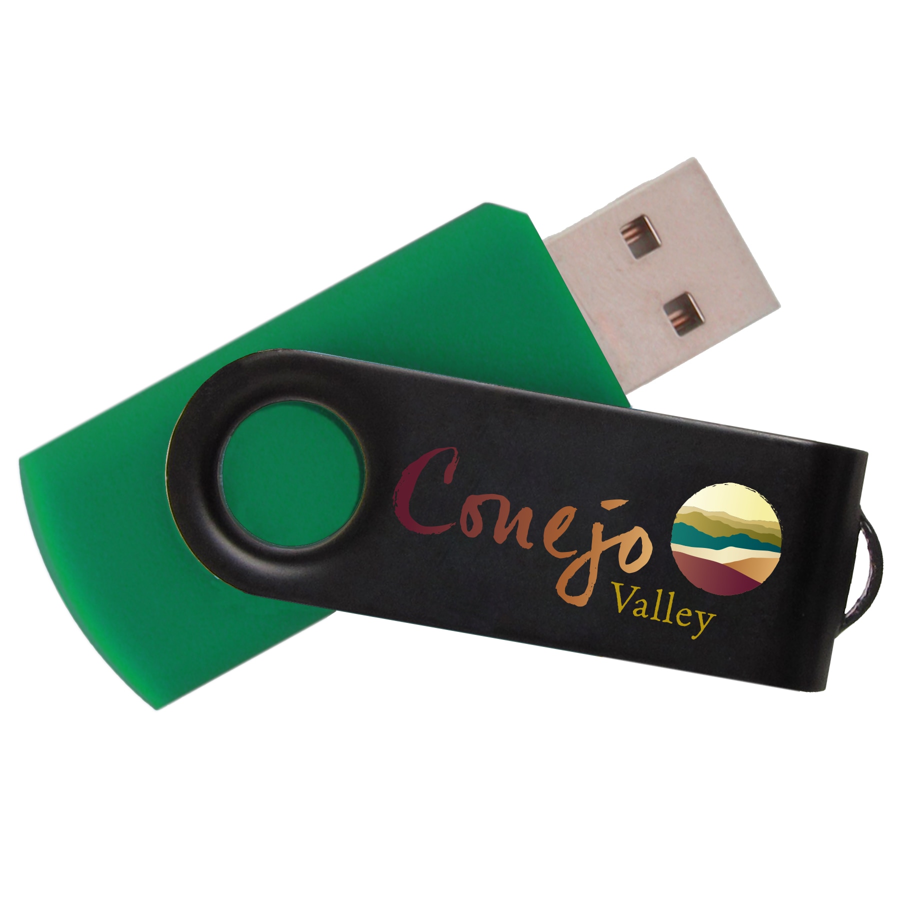 Picture of iClick® Black Swivel USB Flash Drive 32GB