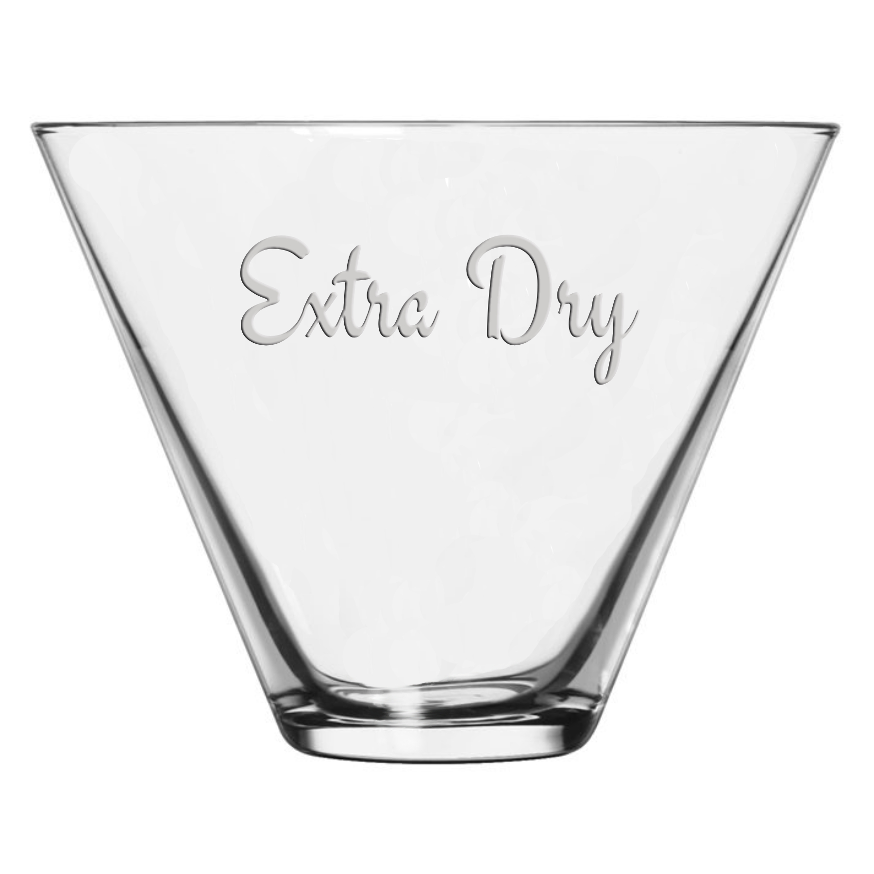 Picture of 13.5 oz Stemless Martini Glass (Deep Etch)
