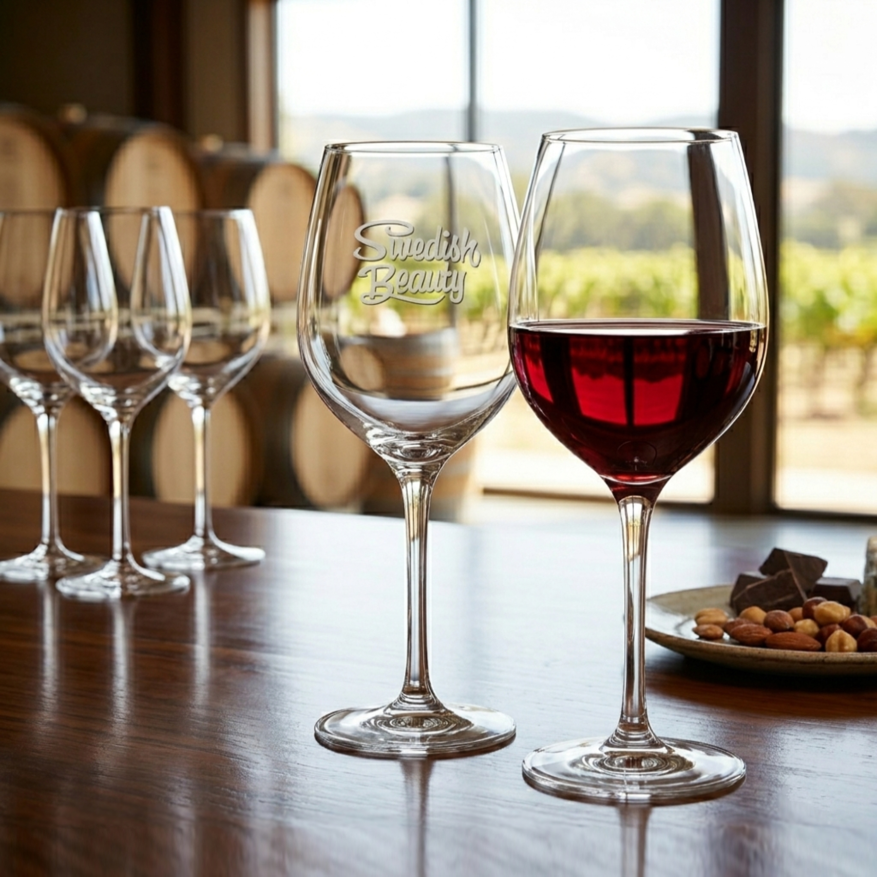 Picture of 12 oz Wine Glasses (Deep Etch)