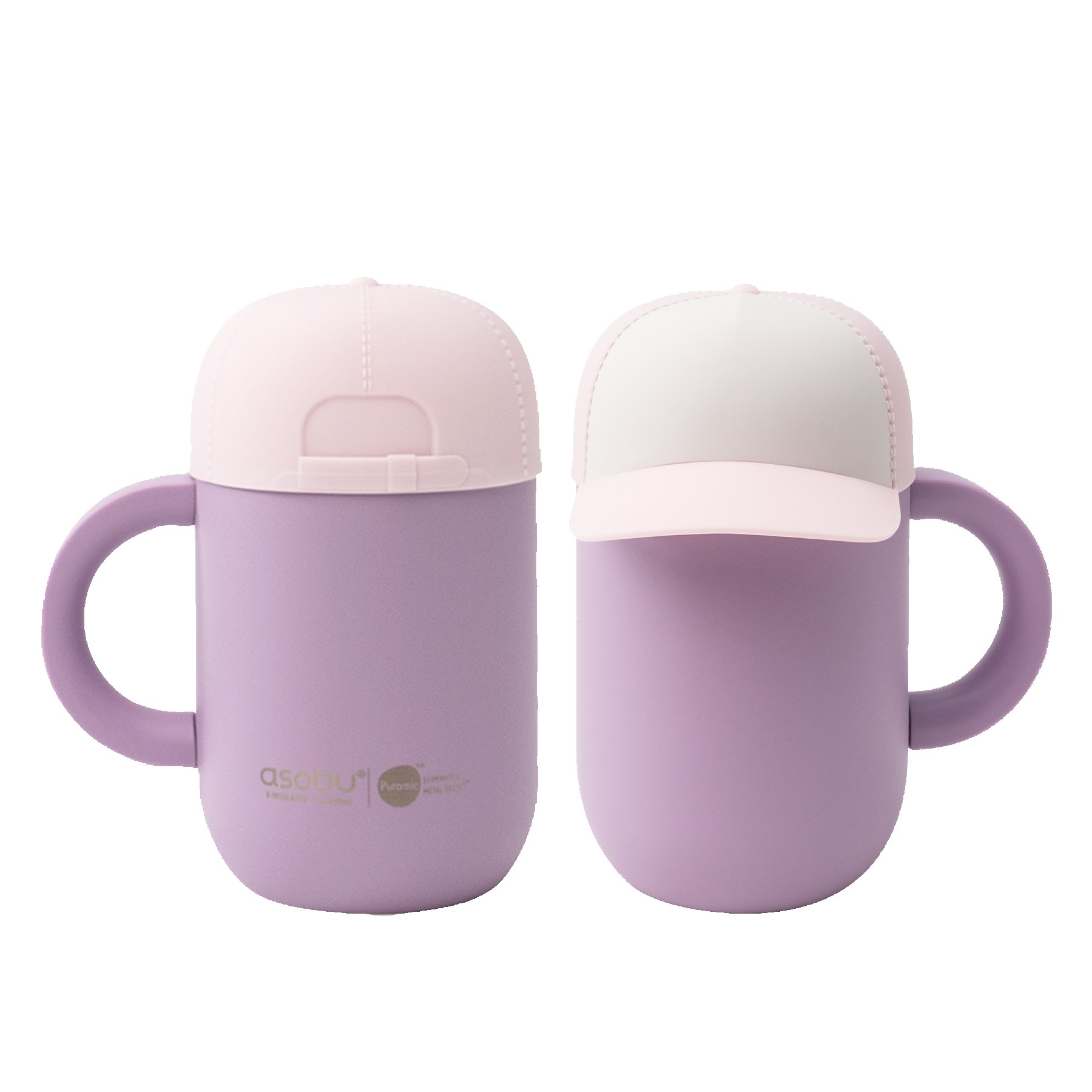 Picture of 12 oz Insulated Mug with Ceramic Coated Interior - Asobu Happy Hats Cap