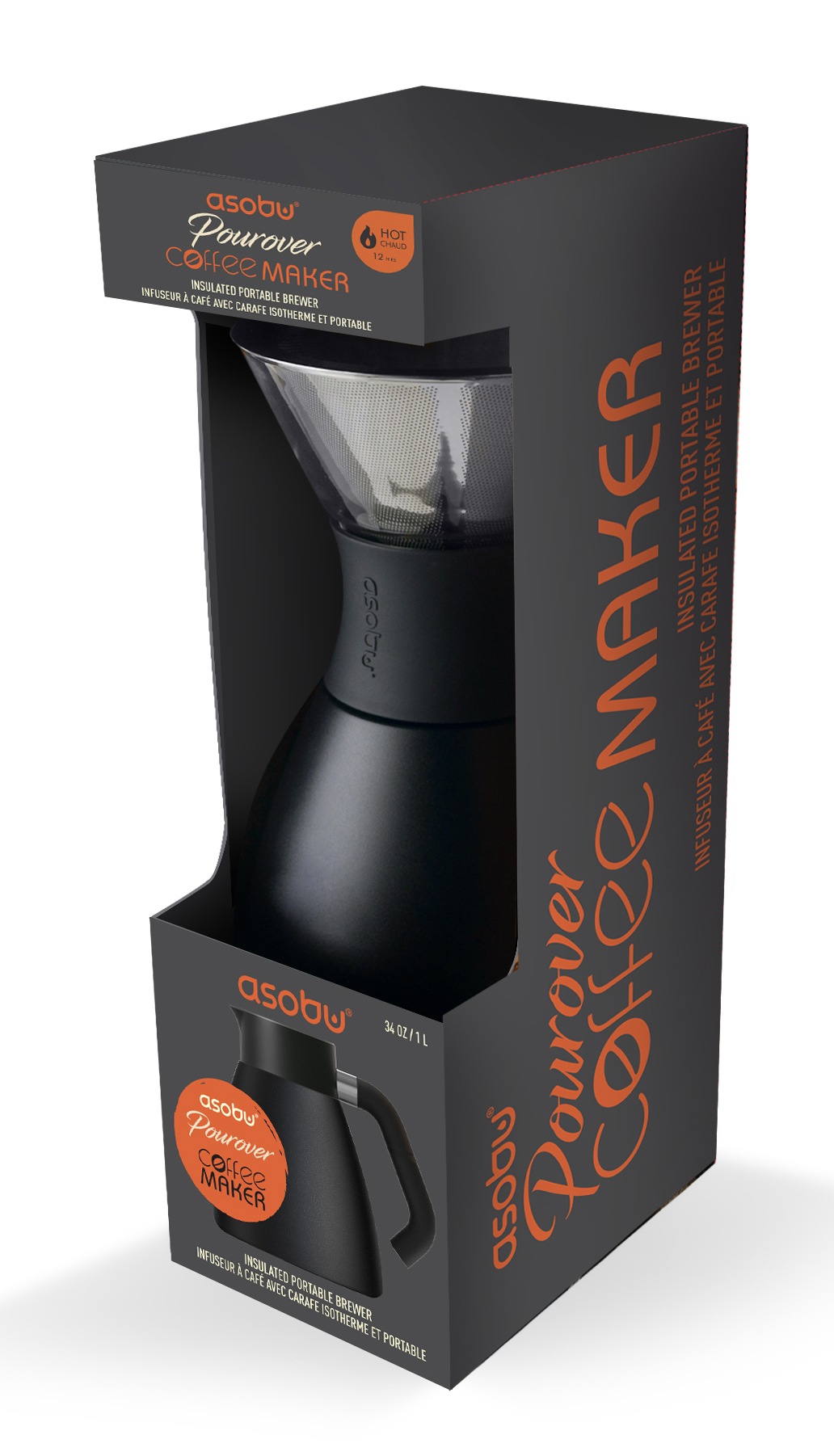 Picture of 40 oz Asobu Pourover Coffee Maker Carafe w/ Handle