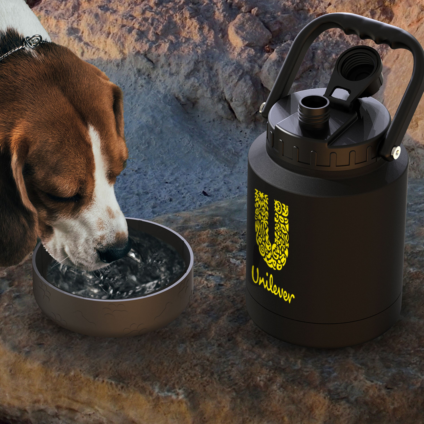 Picture of 68 oz Asobu Mighty Jug with Dog Bowl