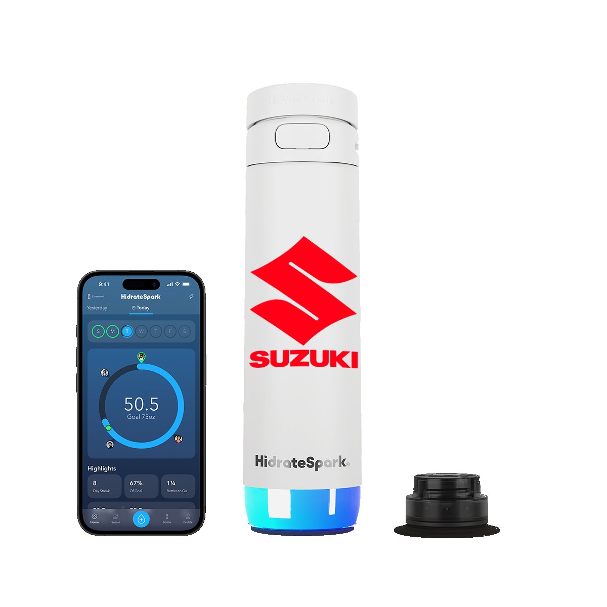 Picture of HidrateSpark® 21 oz. PRO 2 Bottle with Chug Lid