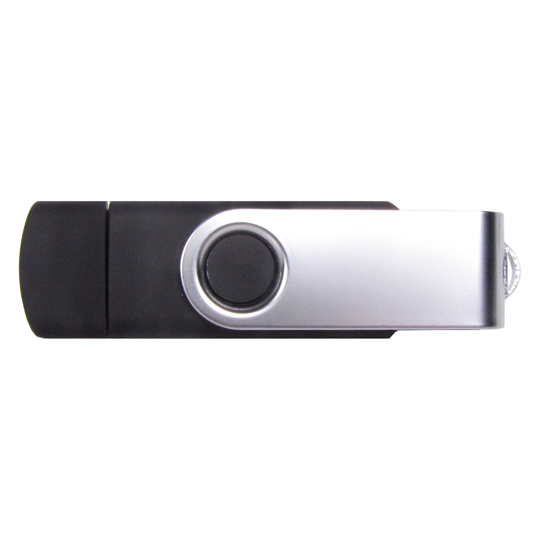 Picture of iClick® Micro Silver Swivel USB Flash Drive 2GB - Overseas