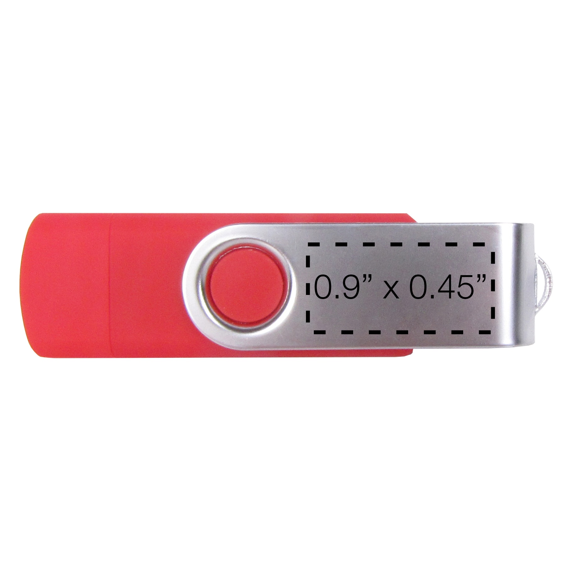 Picture of iClick® Micro Silver Swivel USB Flash Drive 4GB - Overseas