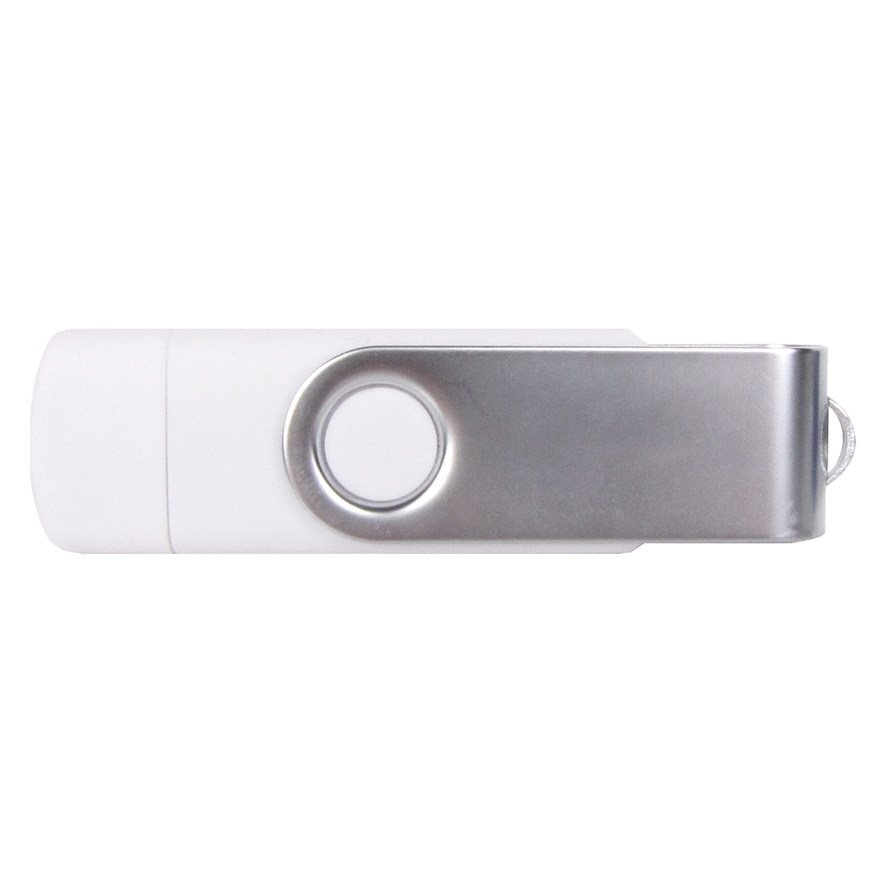 Picture of iClick® Micro Silver Swivel USB Flash Drive 4GB - Overseas