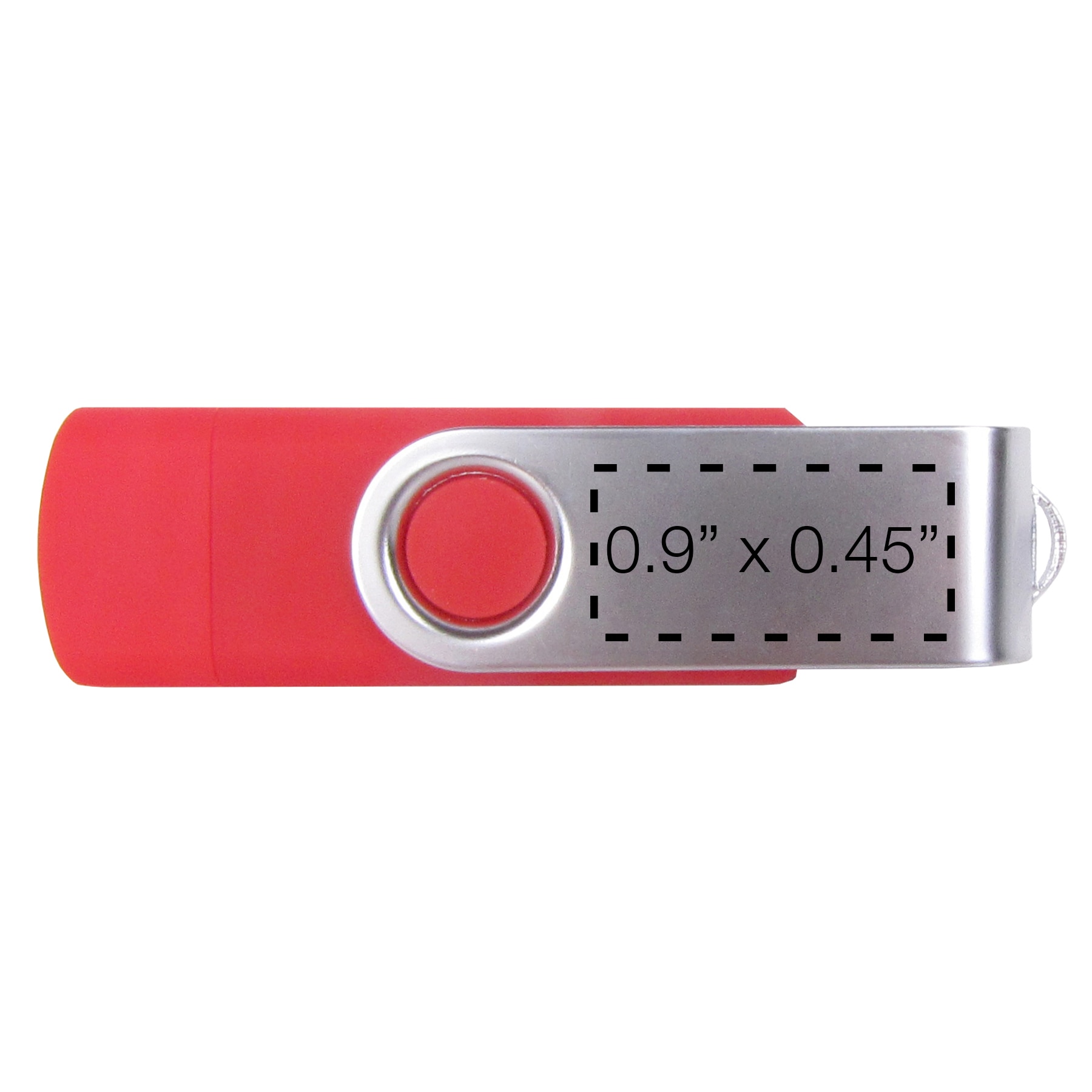 Picture of iClick® Micro Silver Swivel USB Flash Drive 64GB - Overseas