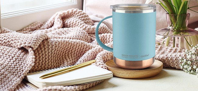 Picture of 12 oz Asobu Ultimate Mug with Metallic Packaging (Set of 2)